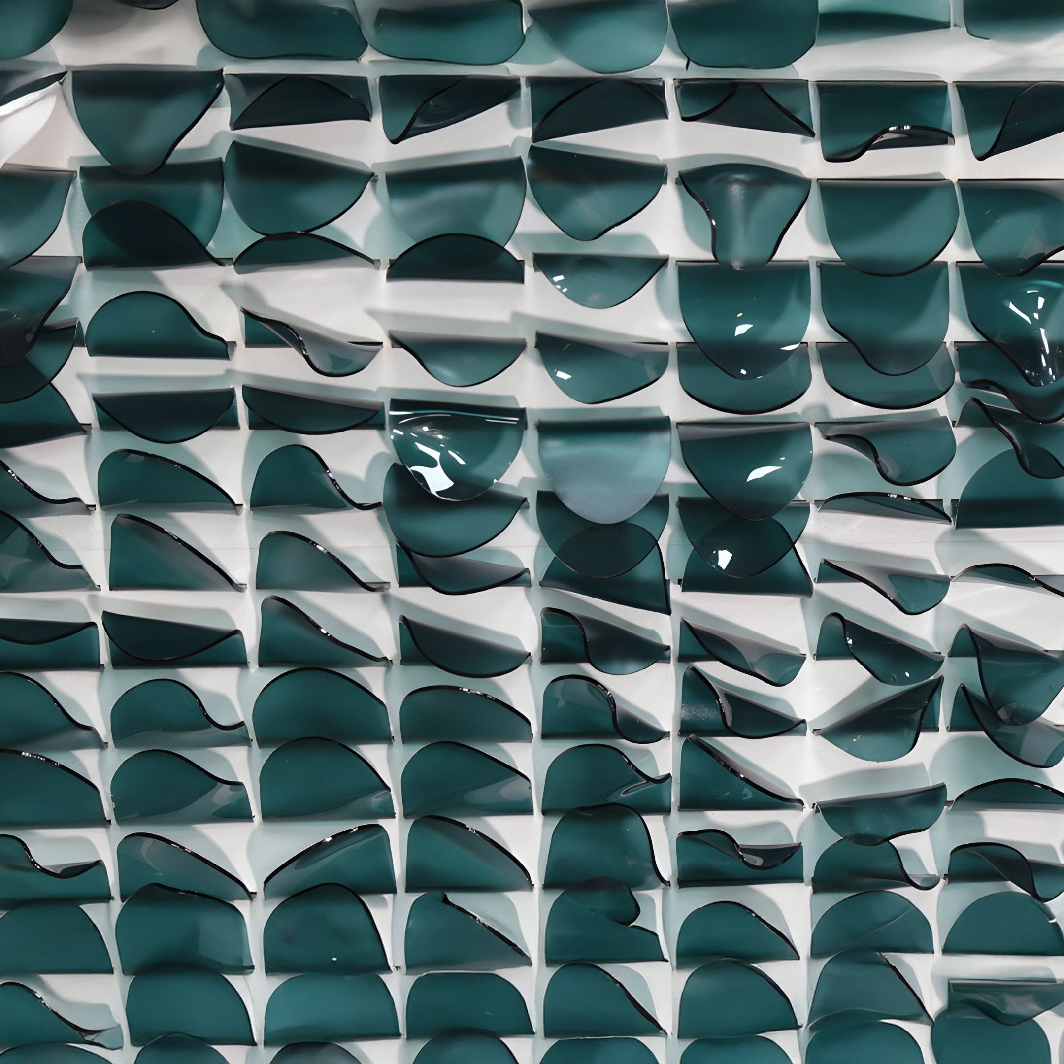 Fractura Emerald Green Vertical 3D Acrylic Wall Art