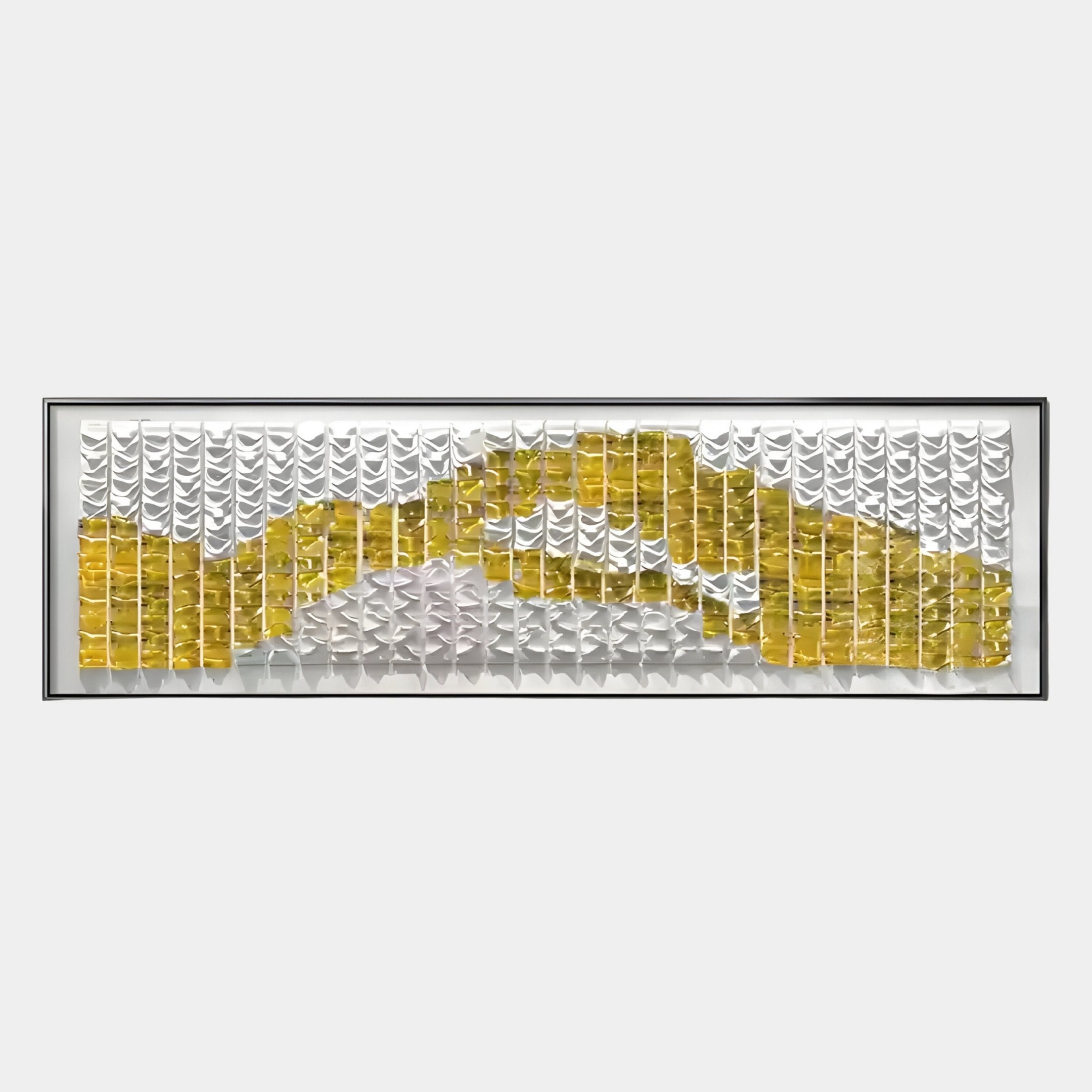 Waveform Yellow Drift Acrylic 3D Wall Art
