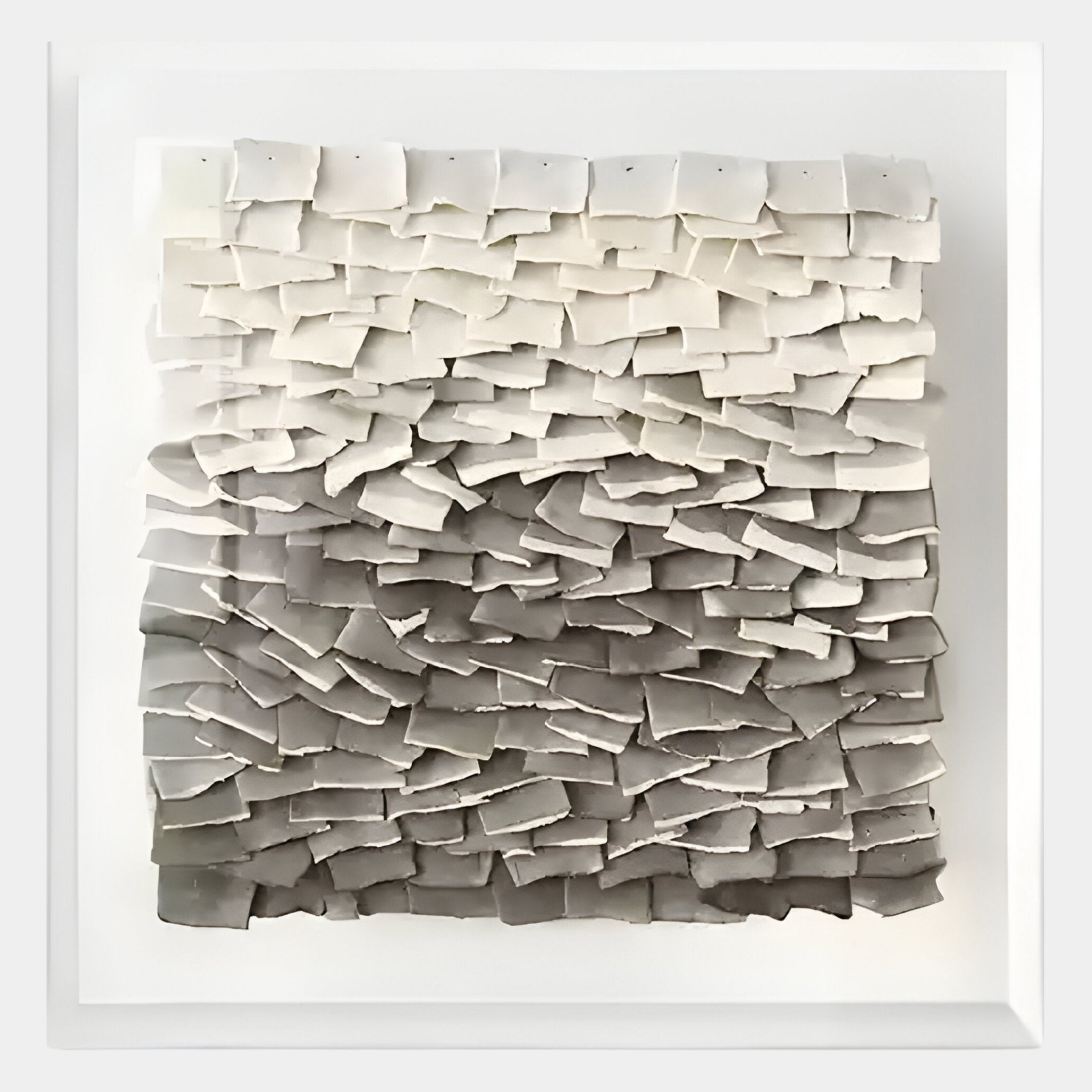 Terraform Ash & Ivory Gradient Leather 3D Wall Art