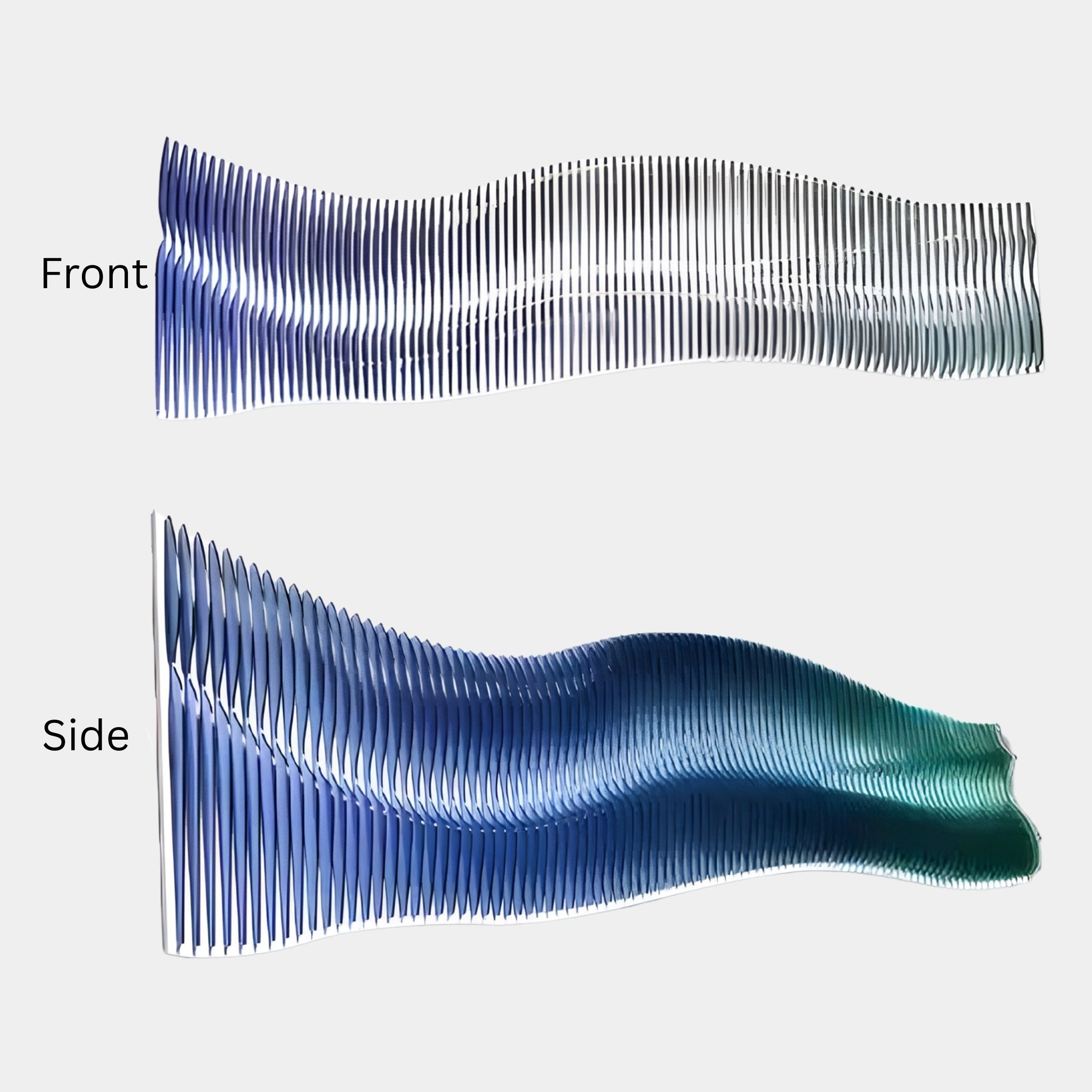 Waveline Emerald & Teal Fluid Waveform Acrylic 3D Wall Art