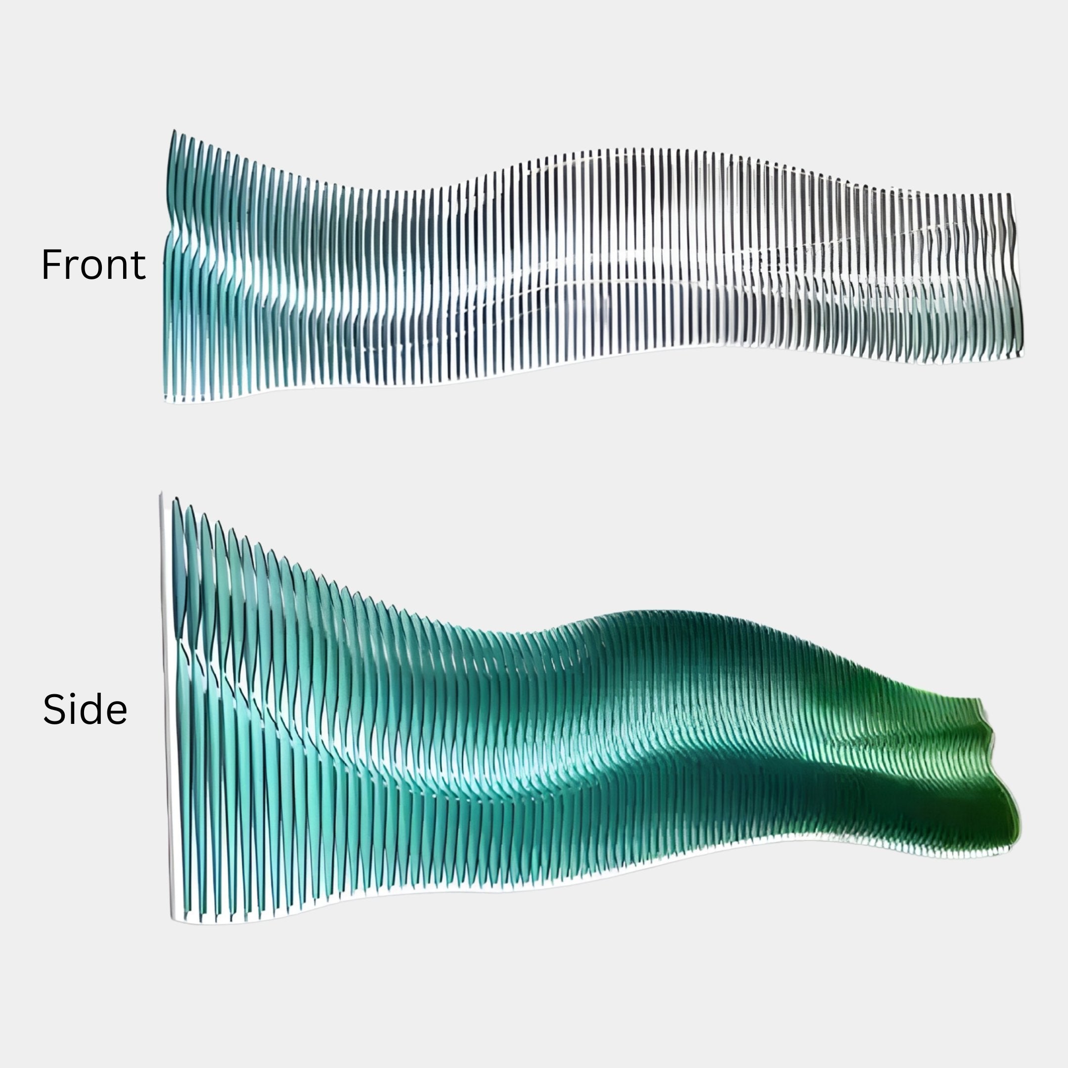 Waveline Ocean Teal Form Acrylic 3D Wall Art
