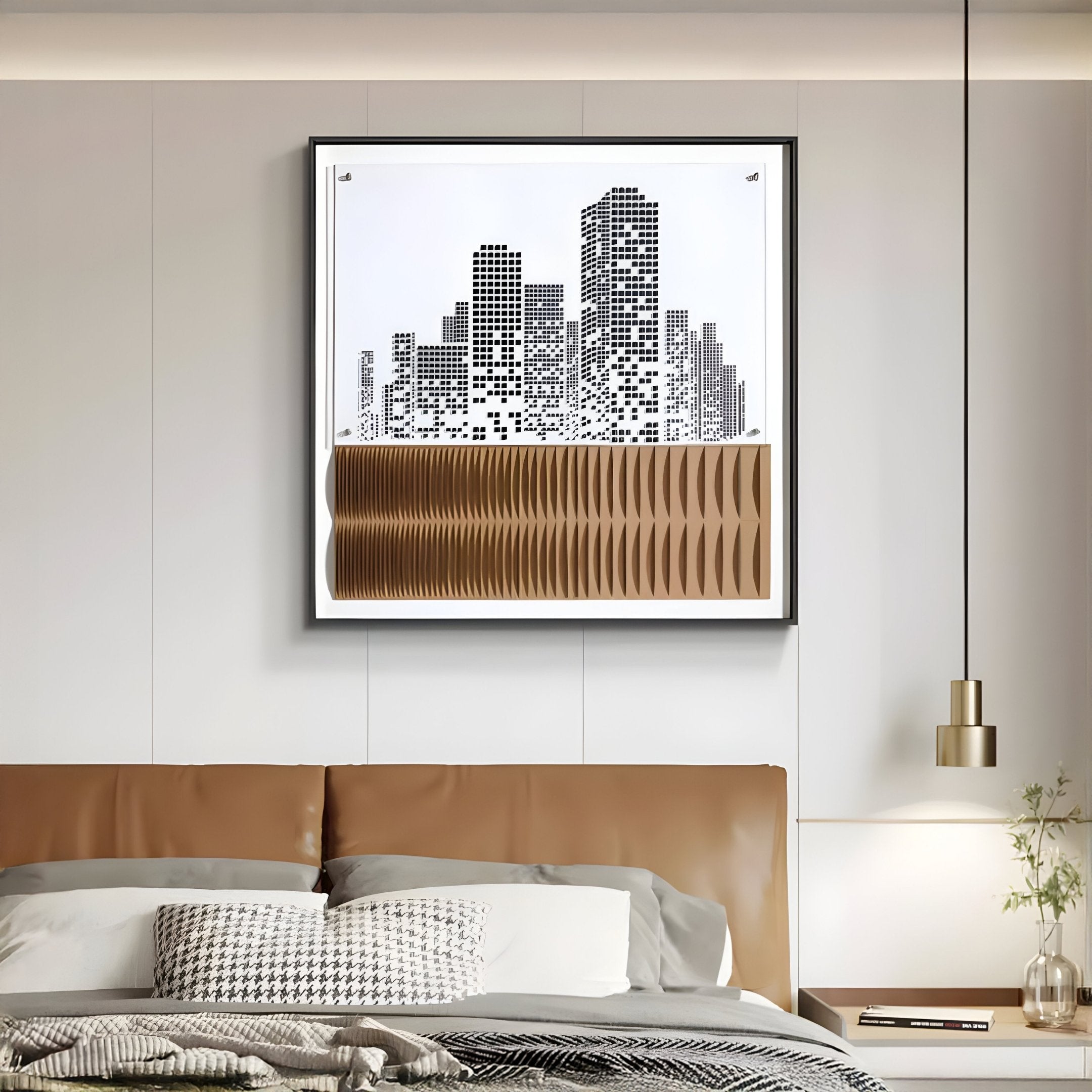 Urban Rise Bronze Skyline Acrylic 3D Wall Art