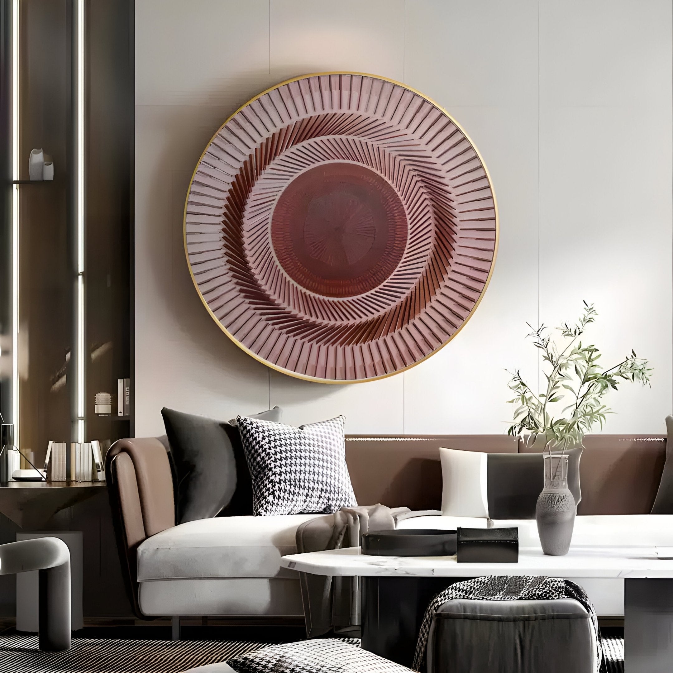 Helix Rosewood Spiral Illusion Acrylic 3D Wall Art