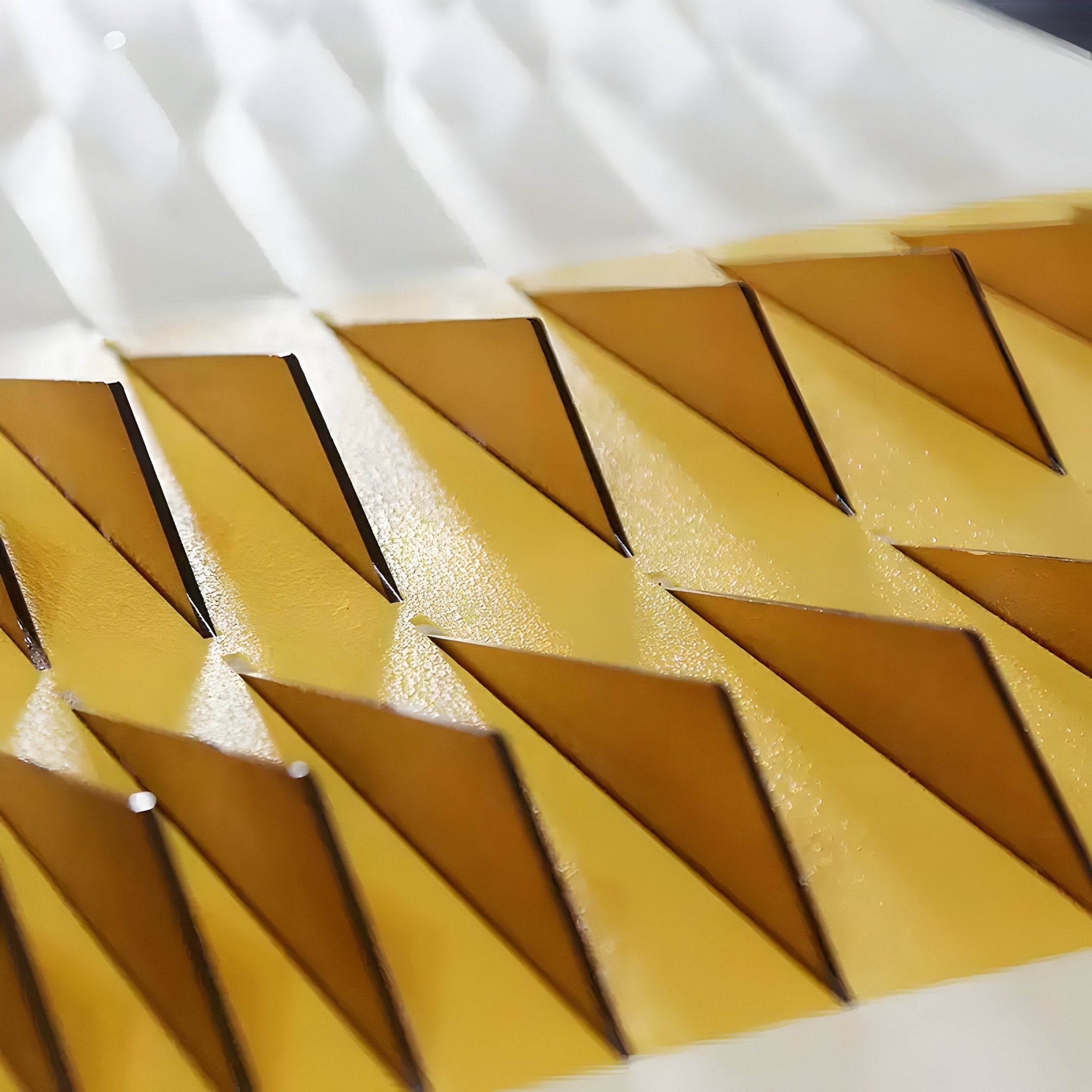 Gradient Triple Burnt Amber & White Stripe Fold Acrylic 3D Wall Art