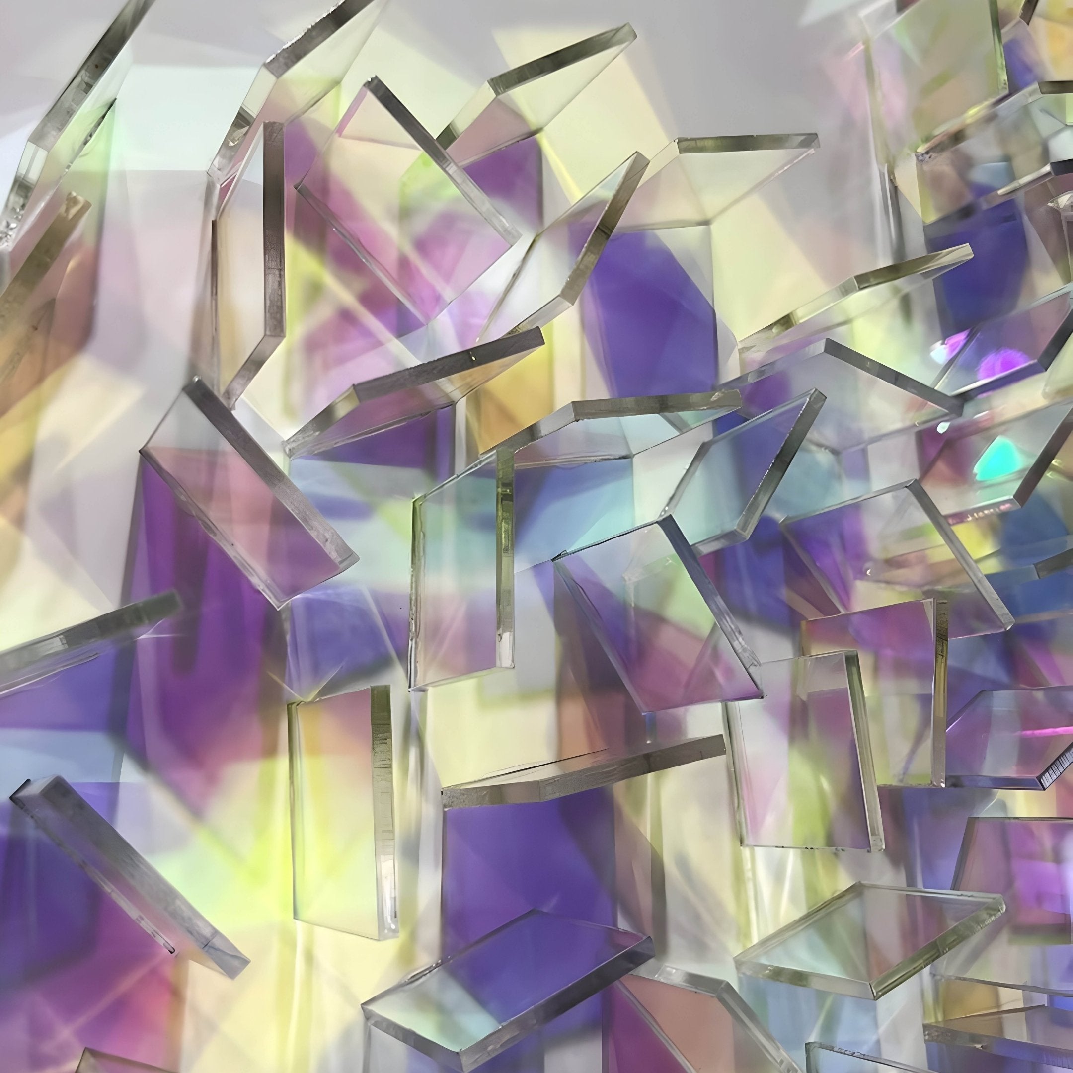 Lucent Iridescent Geometric Fade Acrylic 3D Wall Art