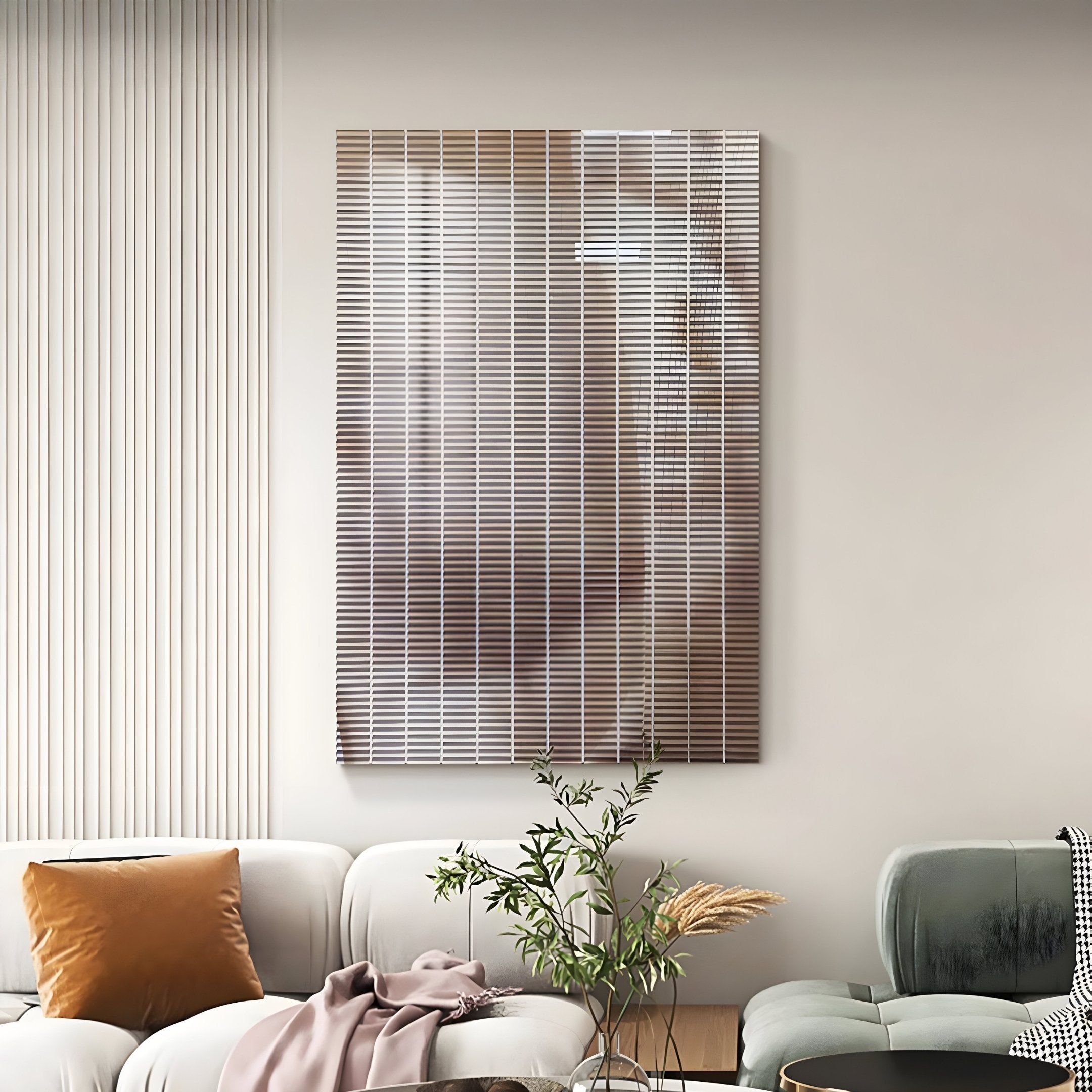 Lattice Mocha Fade Acrylic 3D Wall Art