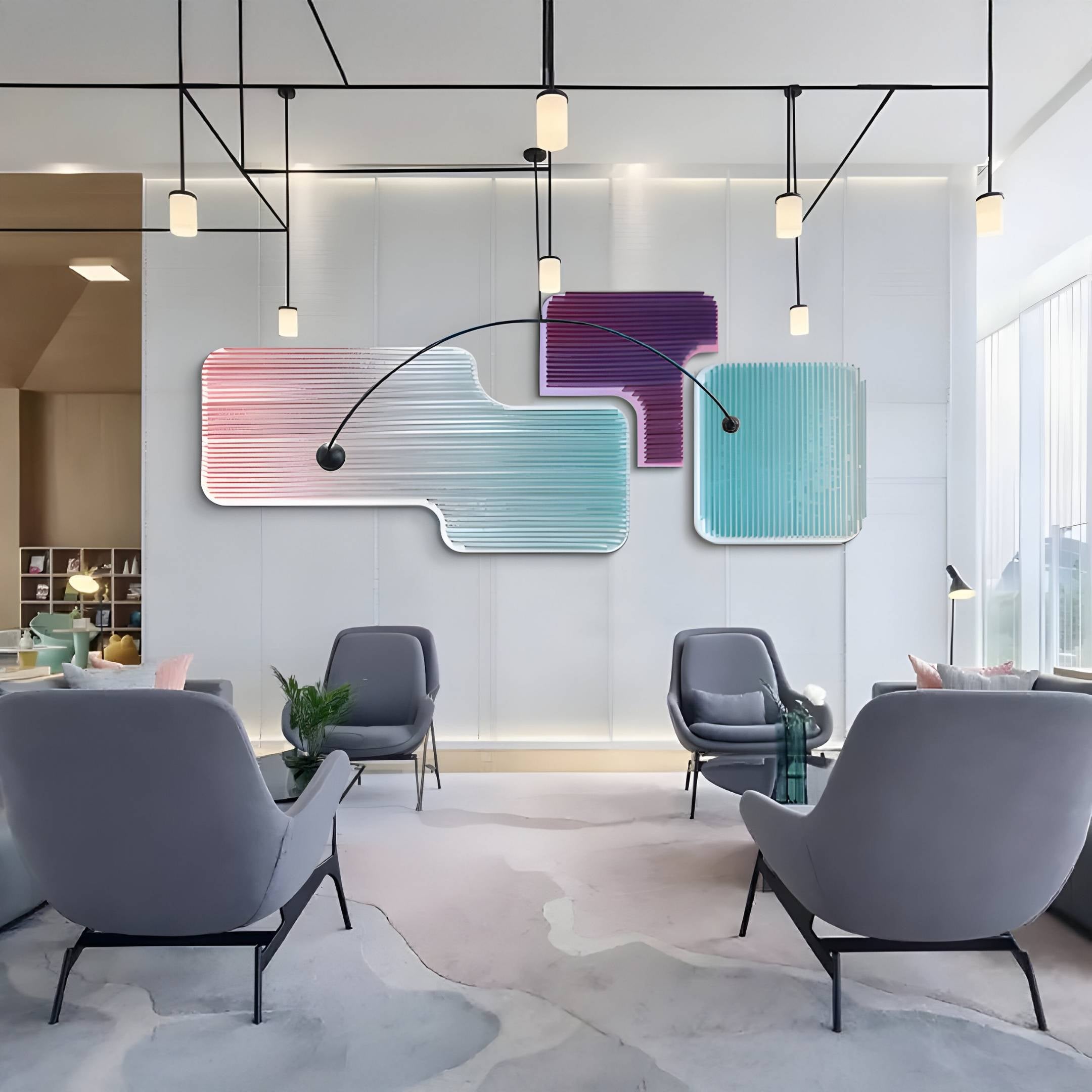 Aerivue Horizontal Trio Gradient Acrylic 3D Wall Art