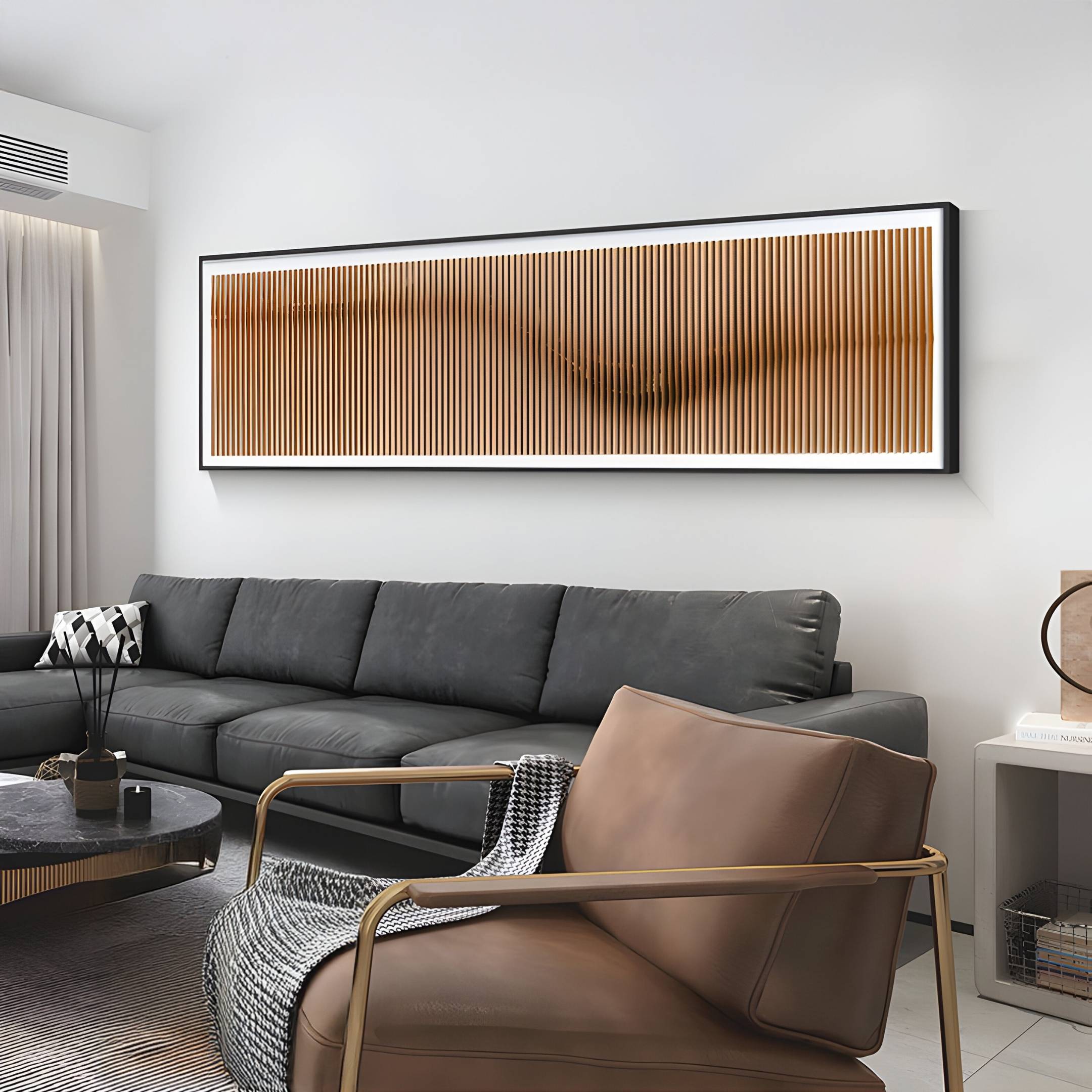 Flutine Amber Wave Gradient Acrylic 3D Wall Art