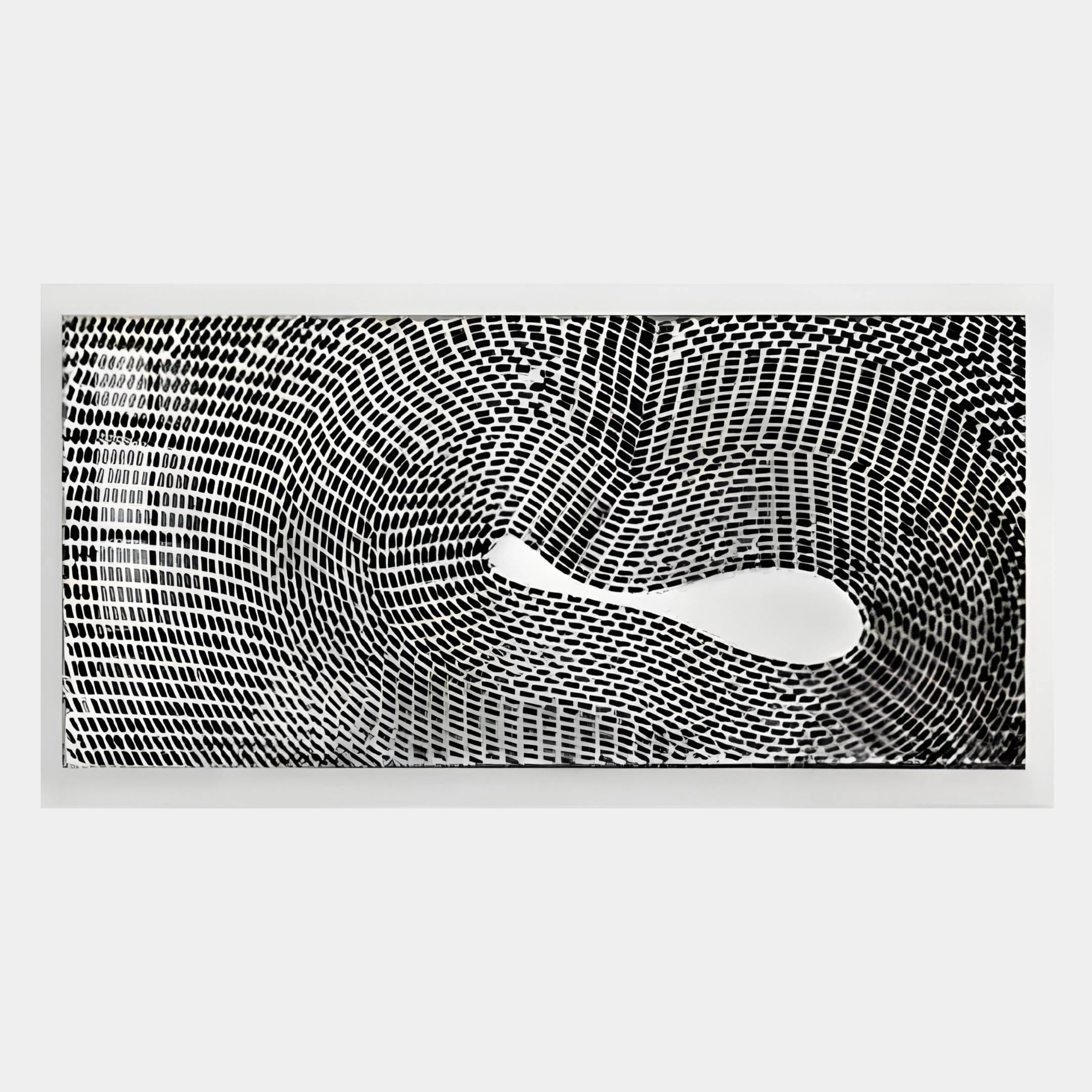 Fluxaris Black Flow Grid Acrylic 3D Wall Art