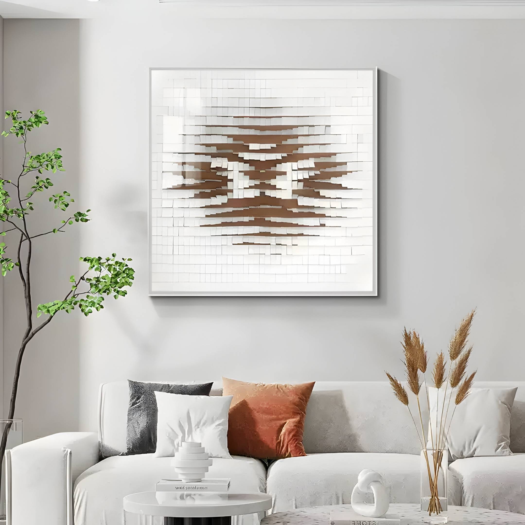 Echovia Bronze Linear Square Acrylic 3D Wall Art