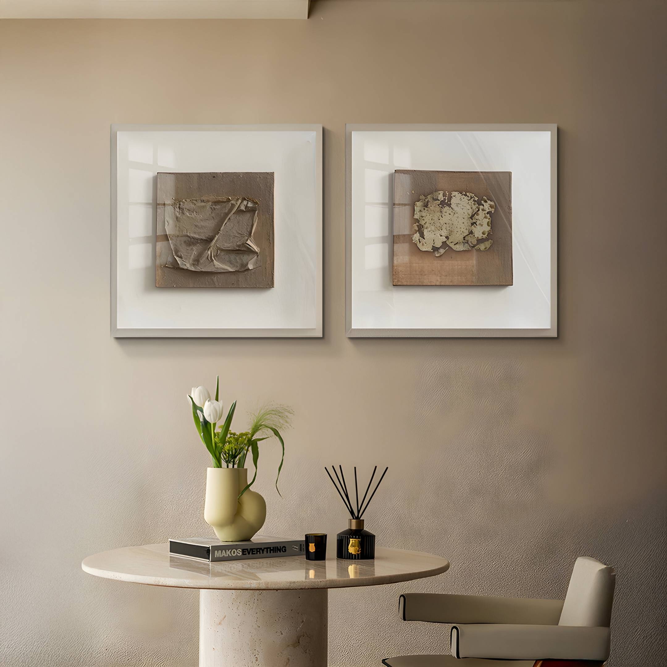 Crustara Folded Earth Hand Painted Wall Art