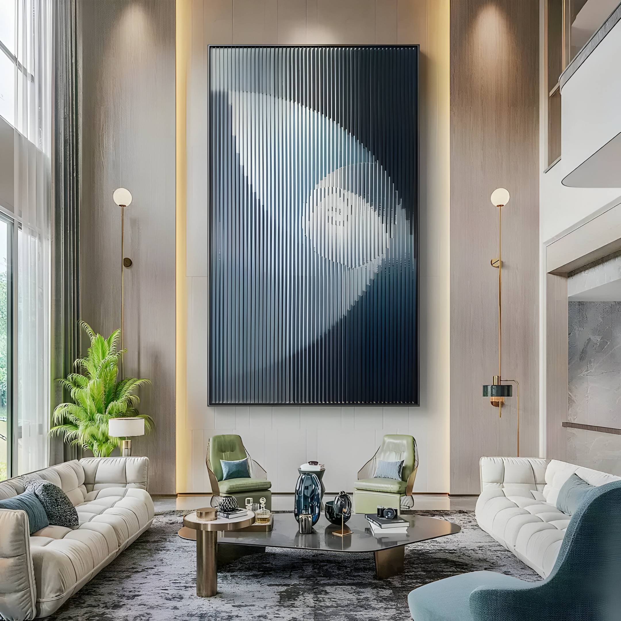 Cyclastra Blue Optical Spiral Acrylic 3D Wall Art