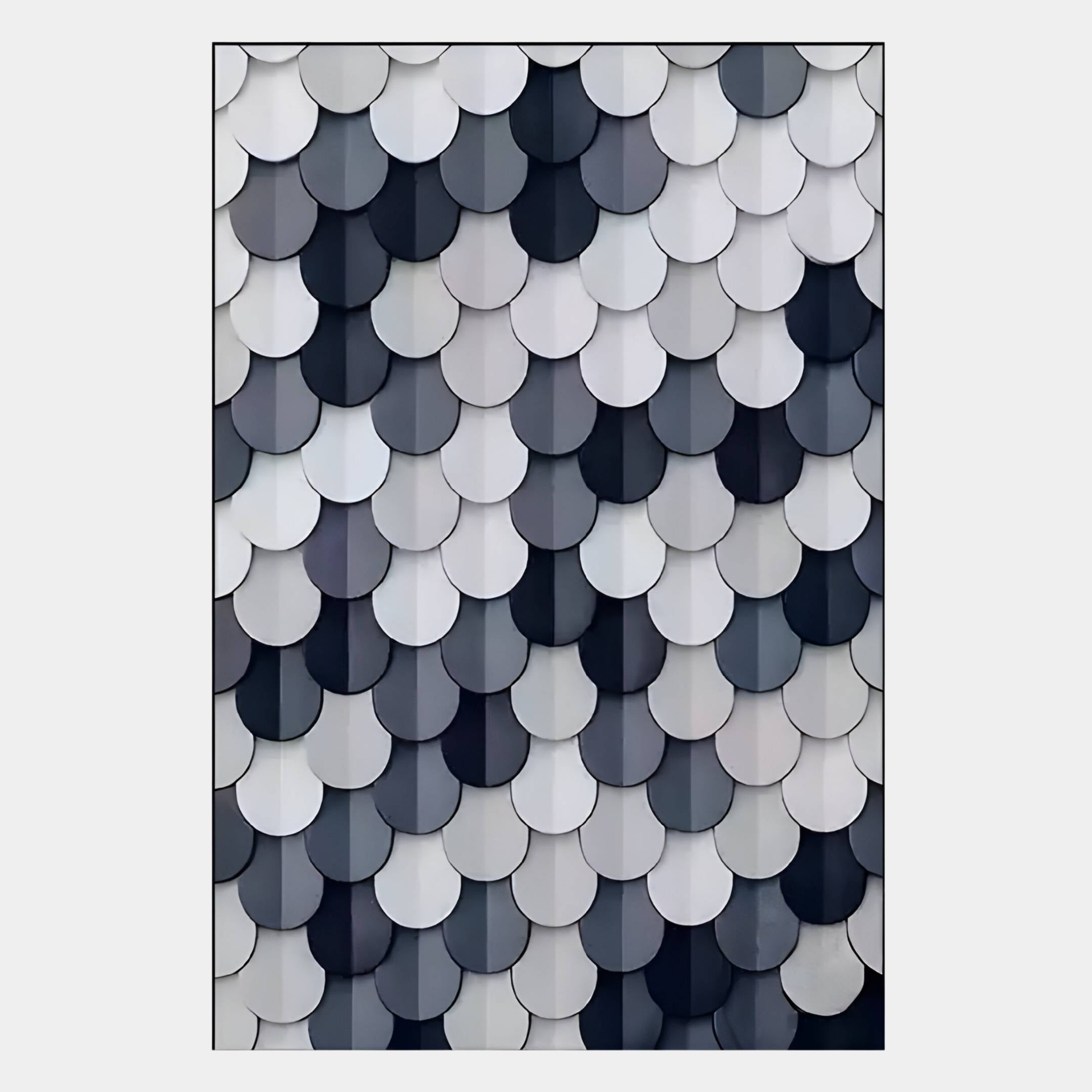 Scalara Grey & White Vertical Acrylic 3D Wall Art