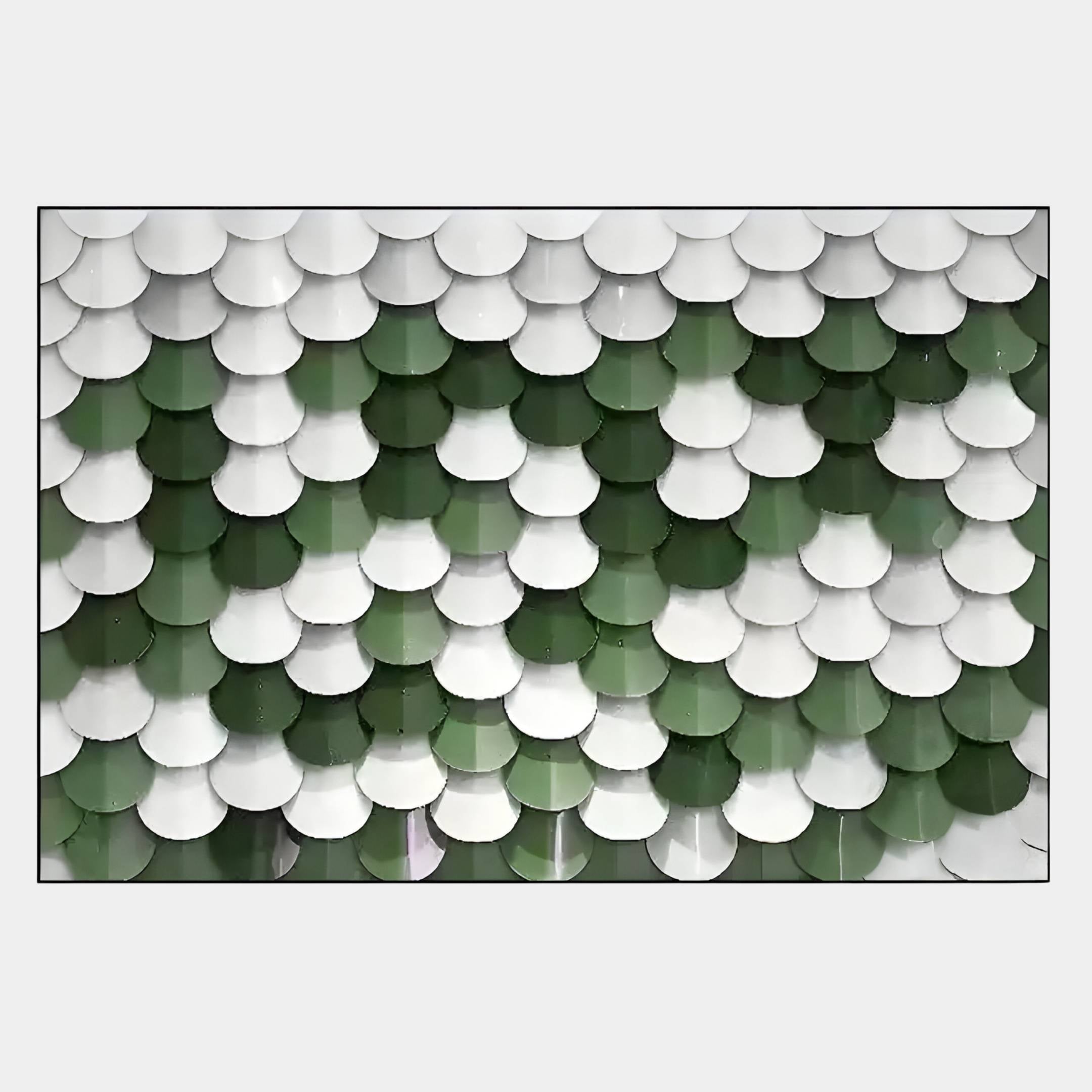 Scalara Green & White Acrylic 3D Wall Art