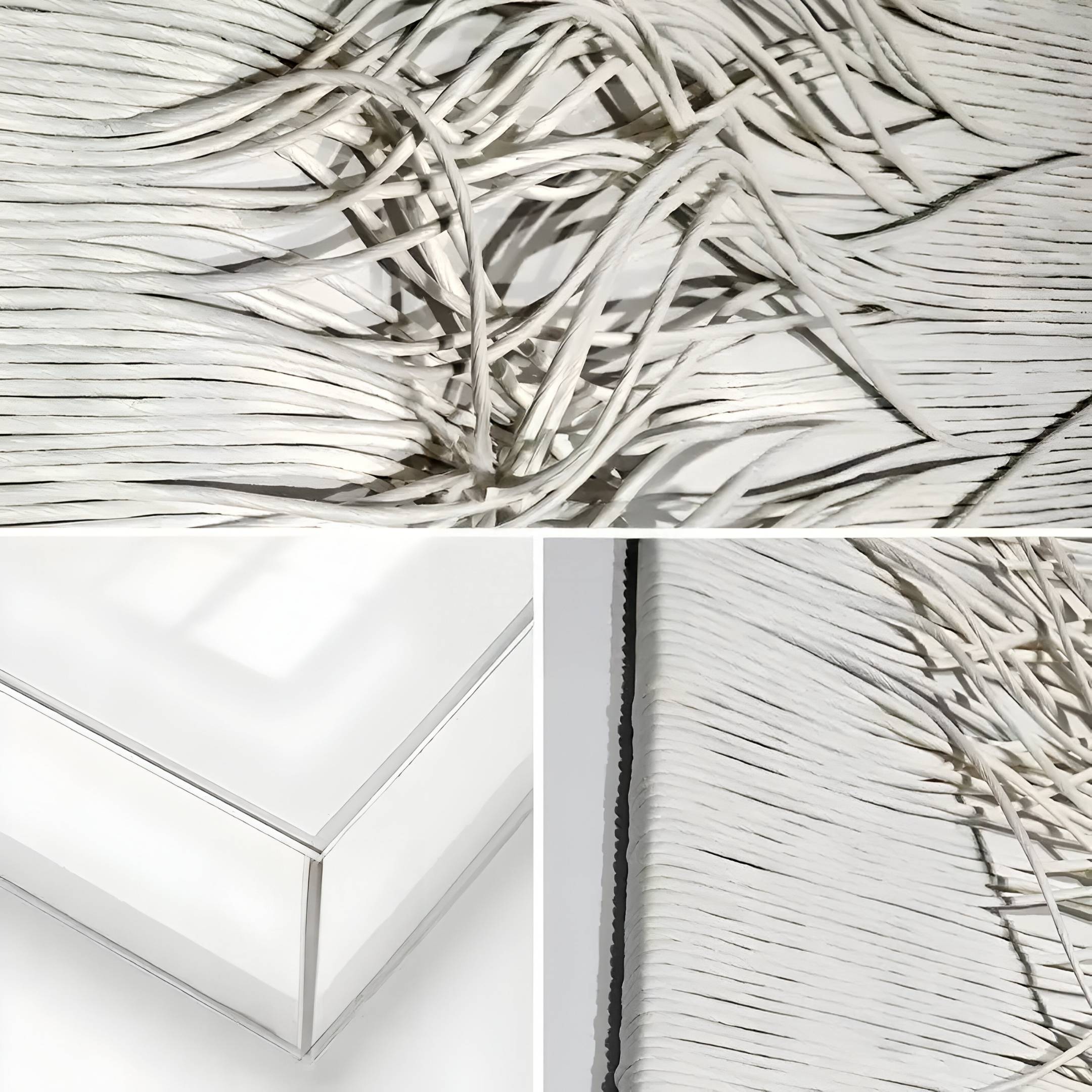 Lineora Fringe Cream Paper & Acrylic 3D Wall Art