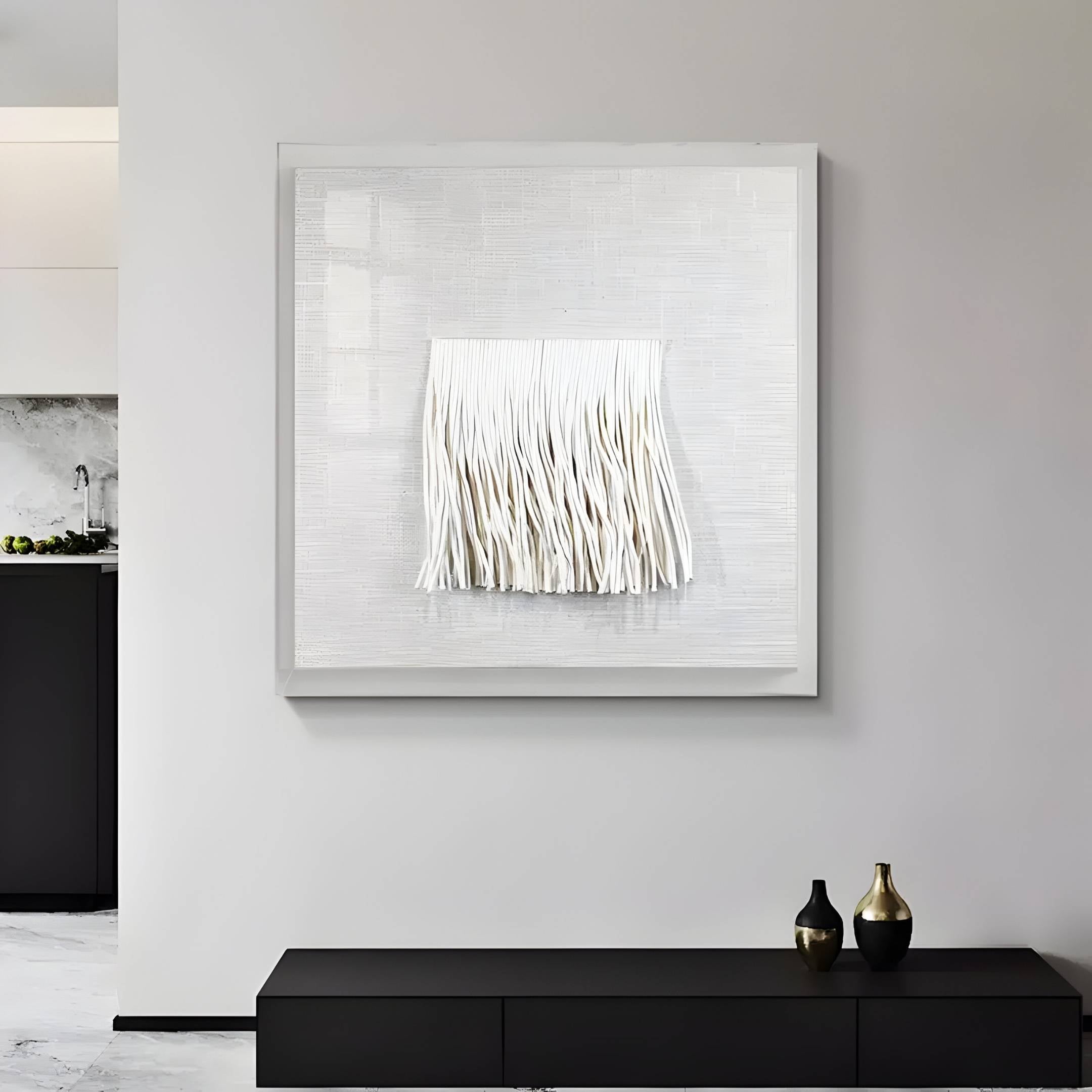 Lineora Fringe Cream Paper & Acrylic 3D Wall Art