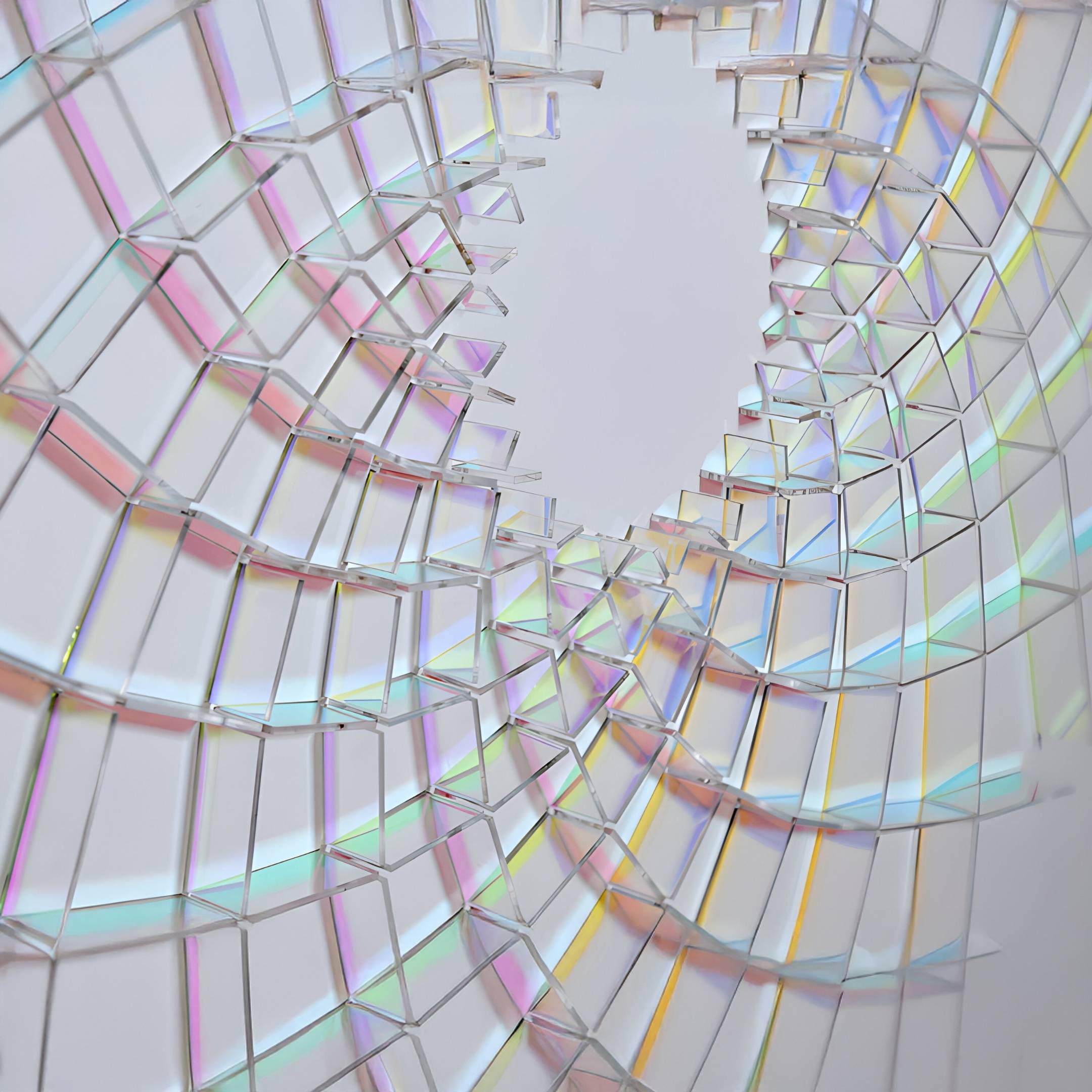 Lumira Pastel Spiral Fold Acrylic 3D Wall Art