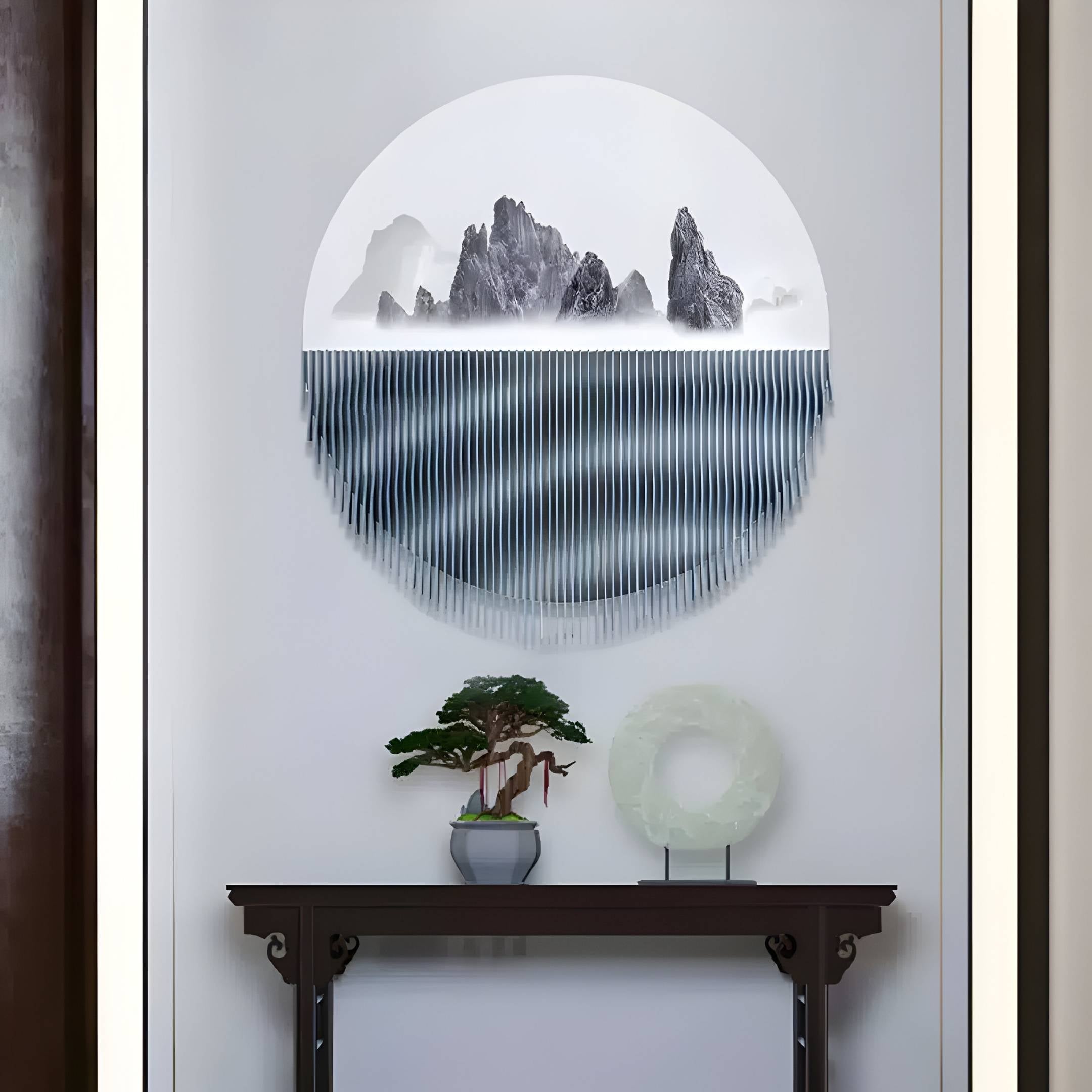 Skara Blue Peaks & Ripple Acrylic 3D Wall Art