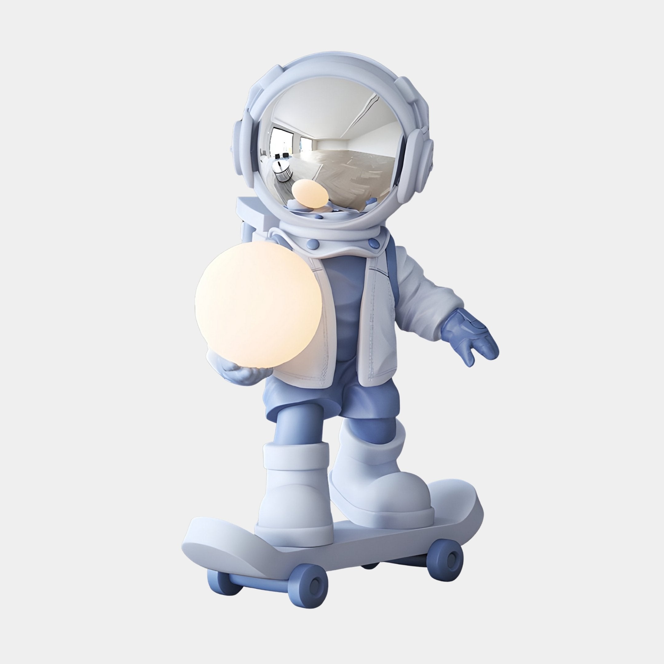 Cosmic Sky Skater Astronaut Glow Sculpture - 80cm