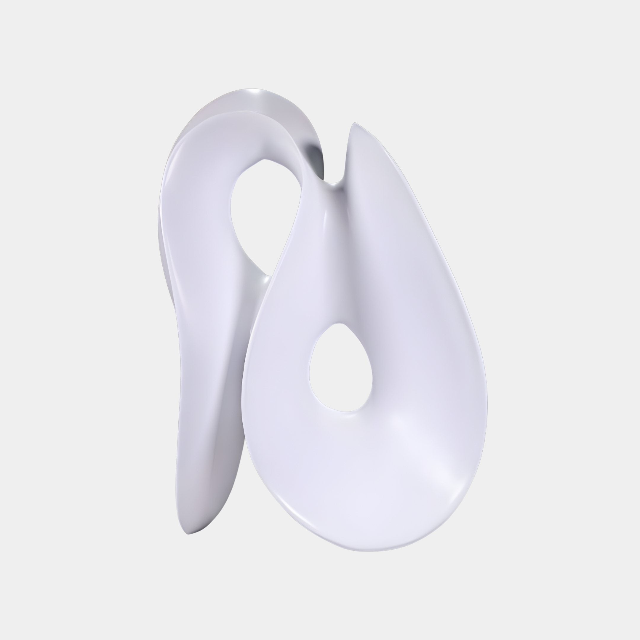 Still Point White & Black Abstract Sculpture - 51cm