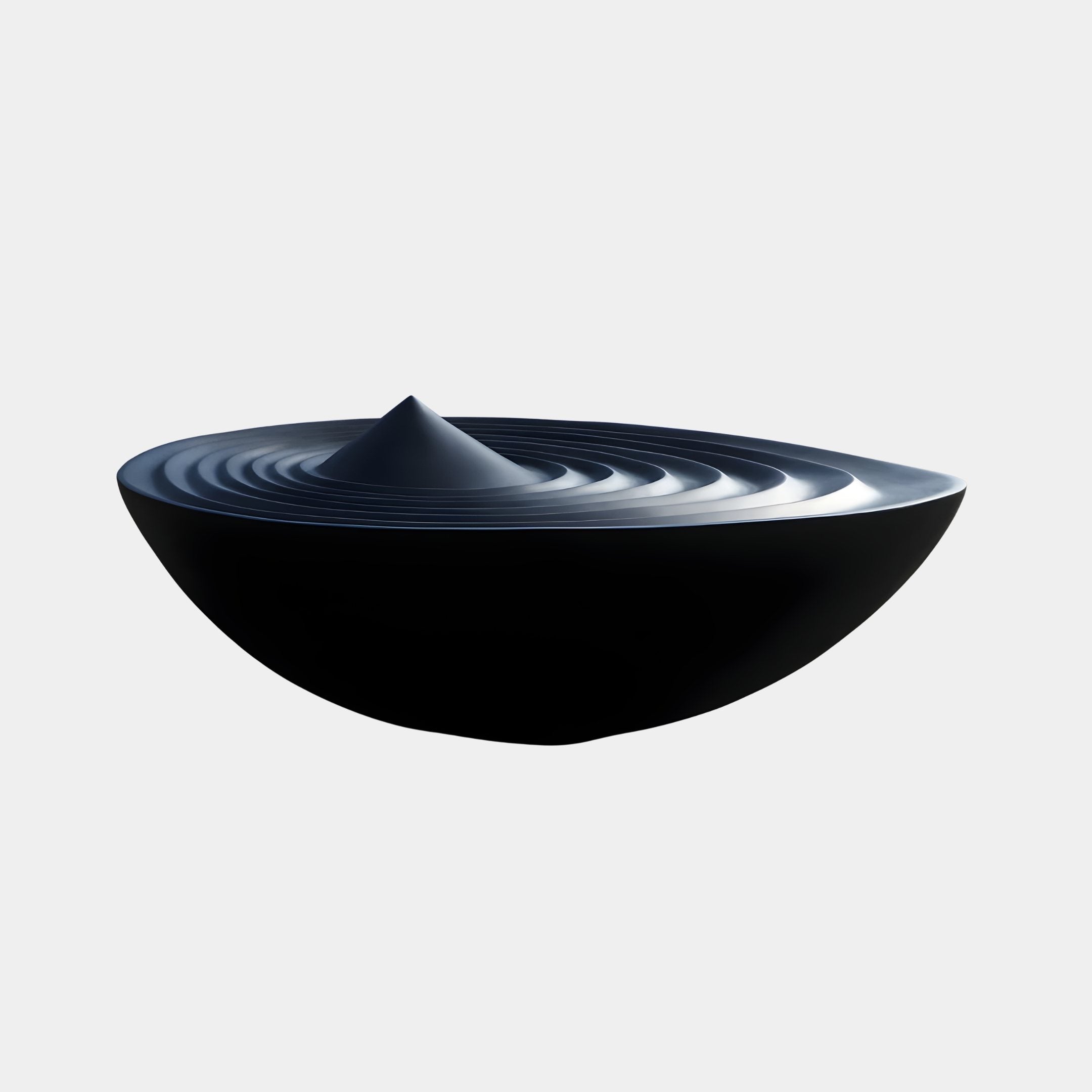 Ripple Basin Black Bowl Sculpture - 180cm