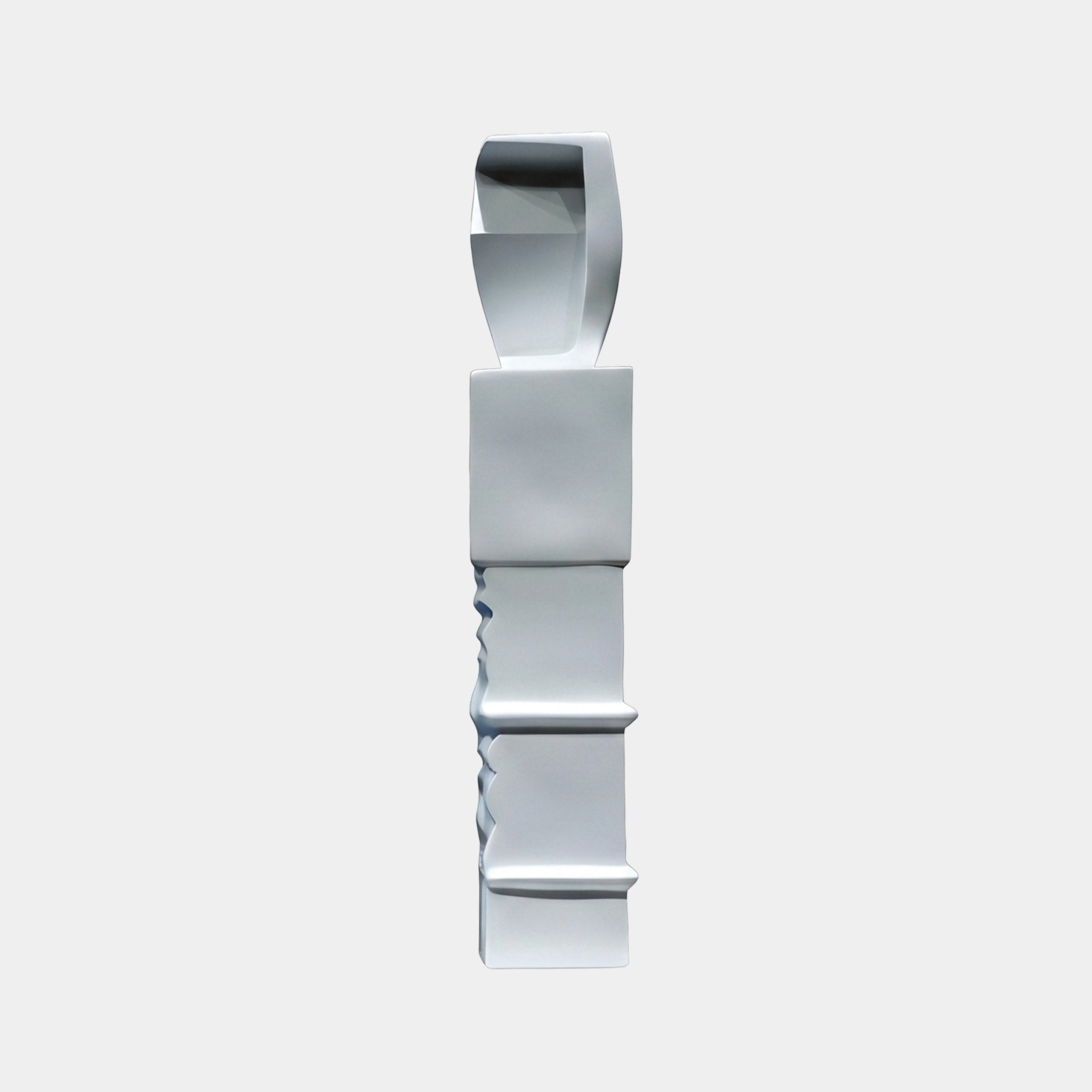 Stacked Cairn White Abstract Sculpture - 112cm