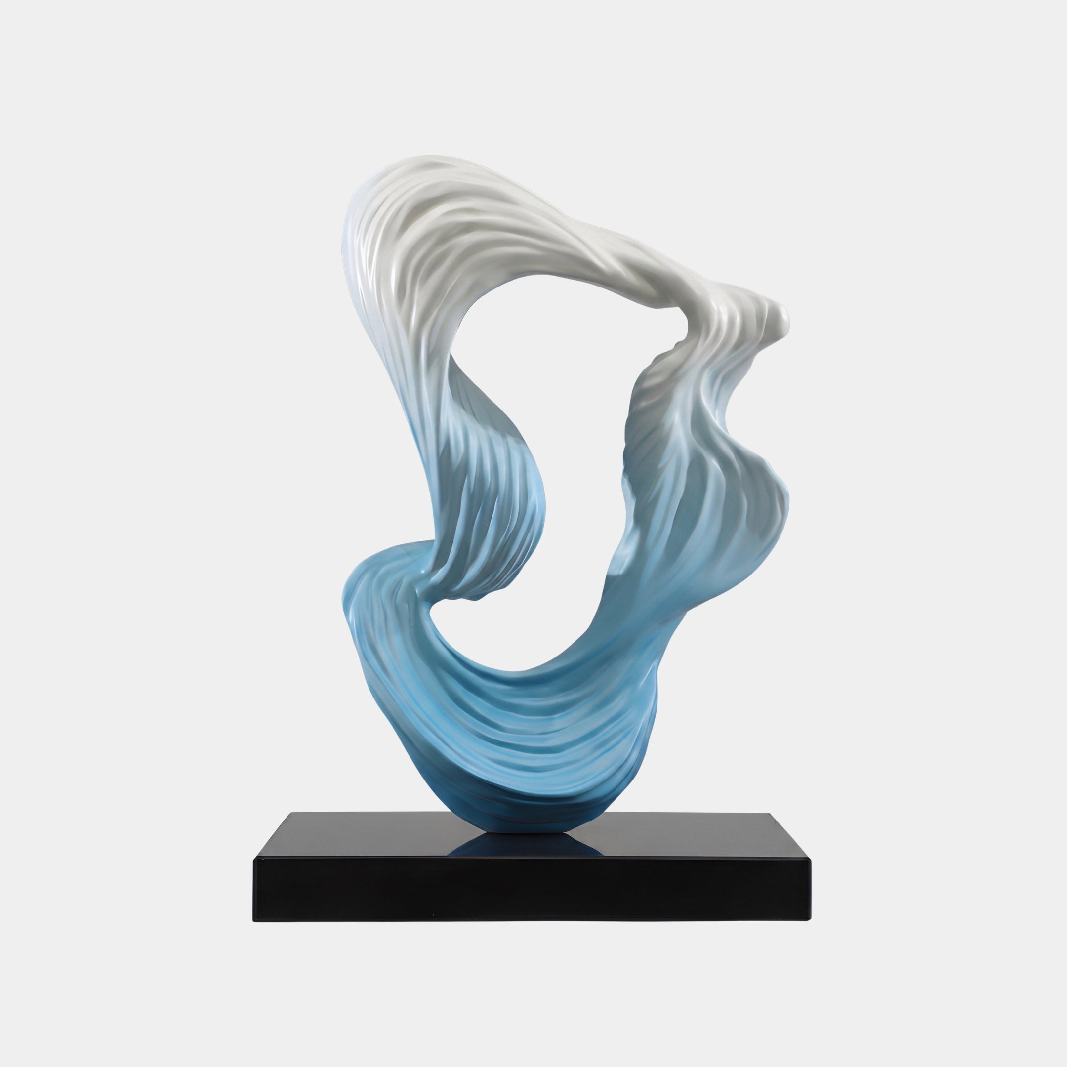 Spindrift Blue & White Wave Sculpture - 47cm