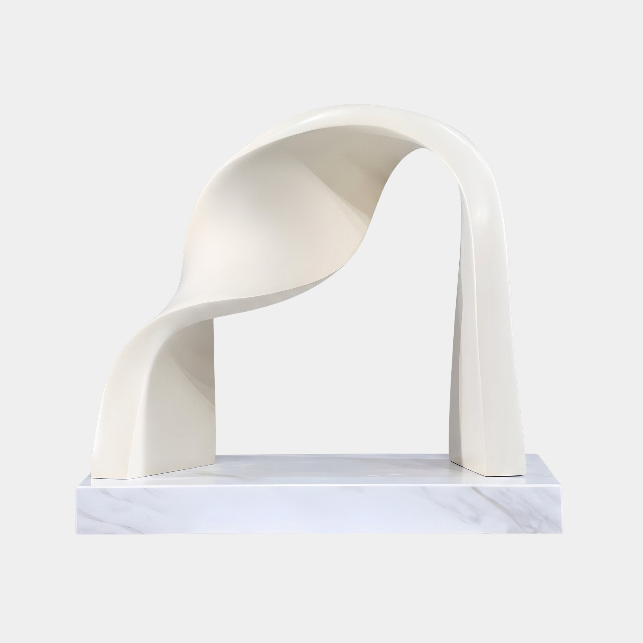 Cream Scoop Cream Abstract Sculpture - 50cm