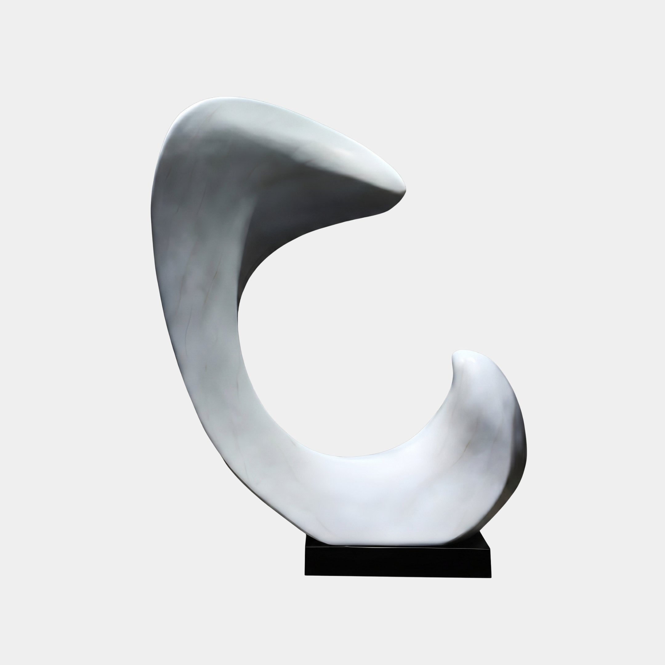 Chrome Crest Grey Abstract Sculpture - 175cm