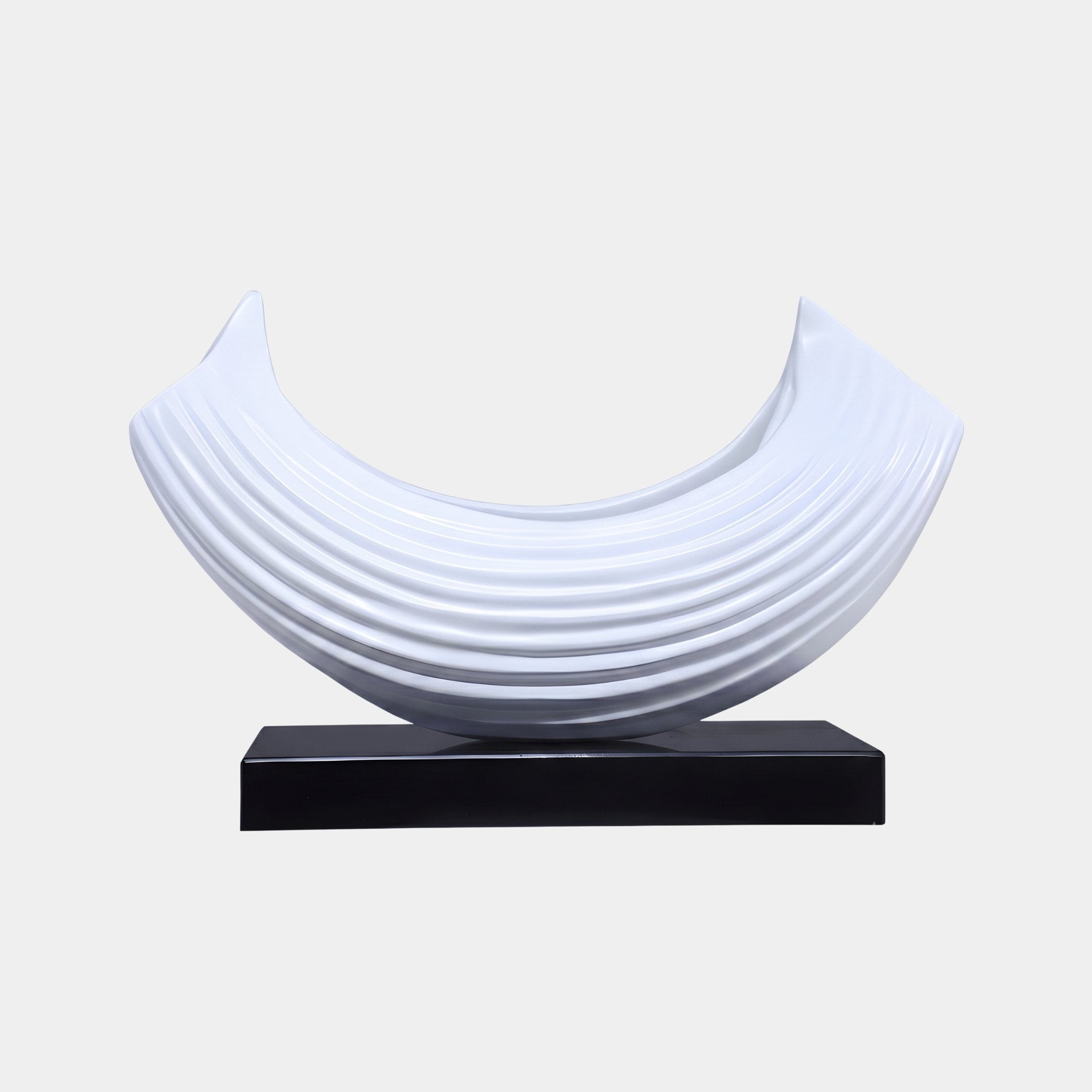 Furl White & Silver Sculpture - 61cm