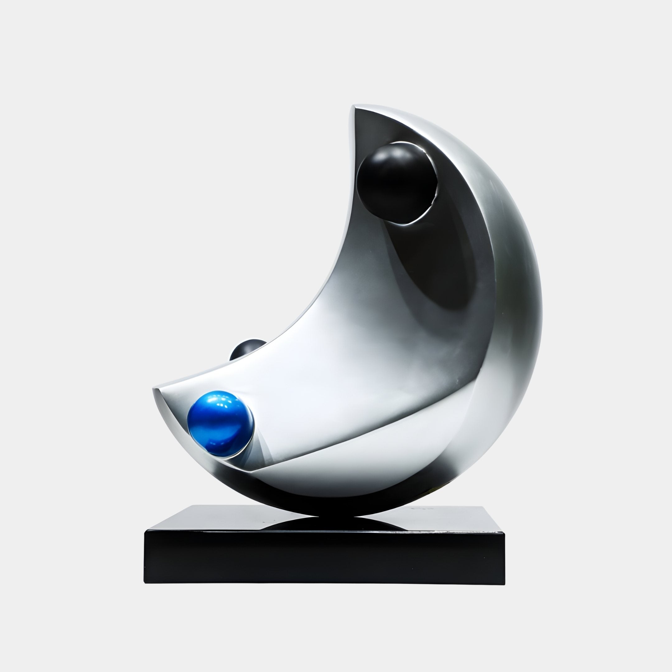 Blue Orbit Blue & Grey Abstract Sculpture - 50cm