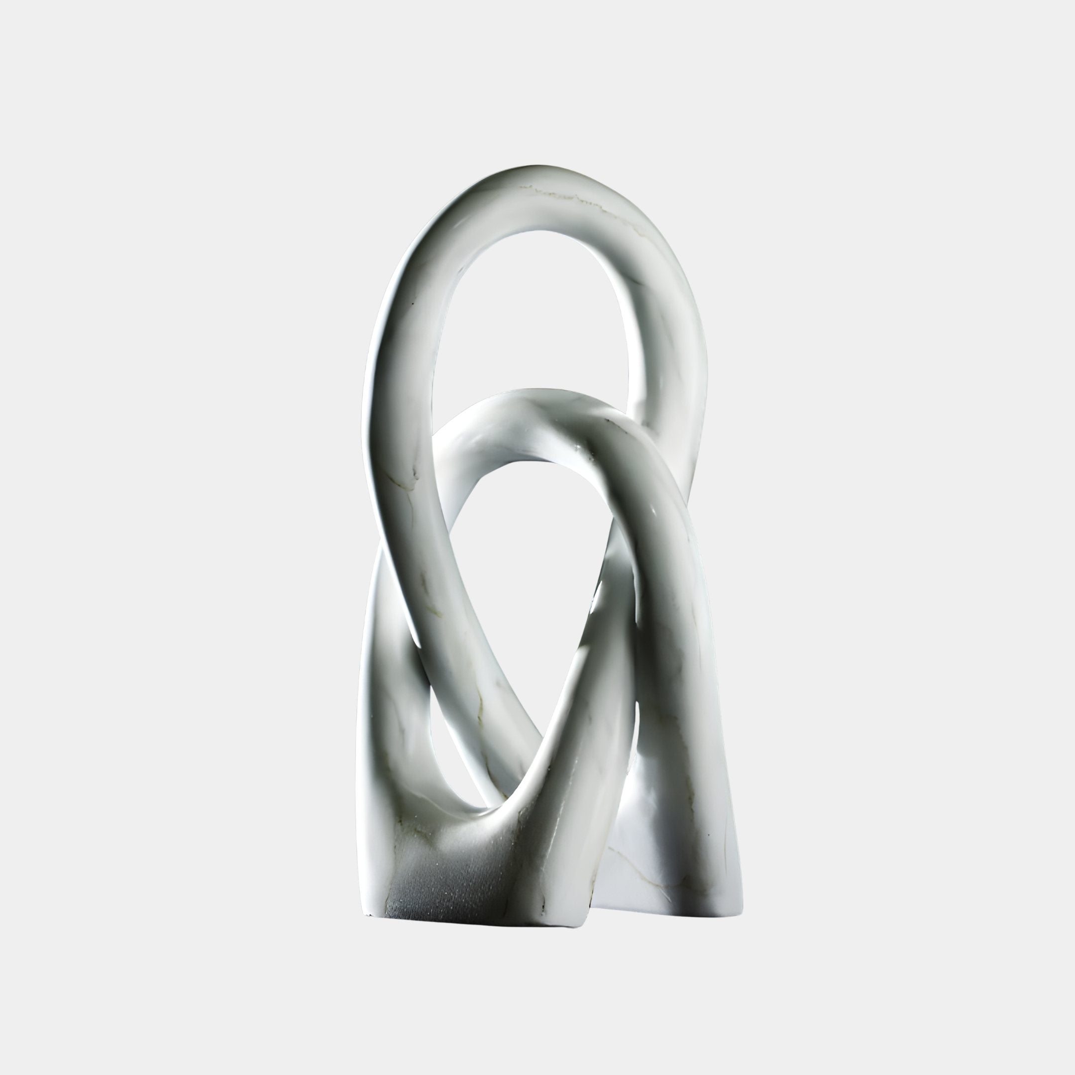 Silver Knot Grey Abstract Sculpture - 32cm