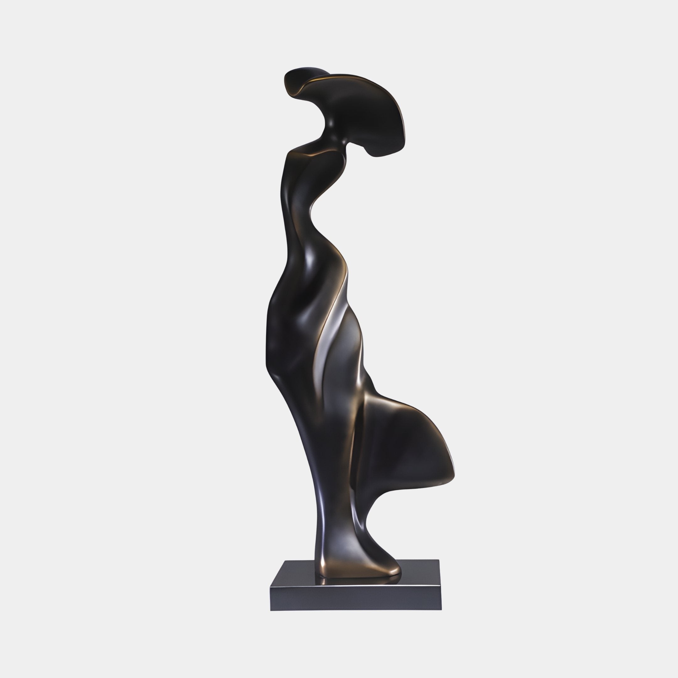 Citrine Black Abstract Sculpture - 135cm