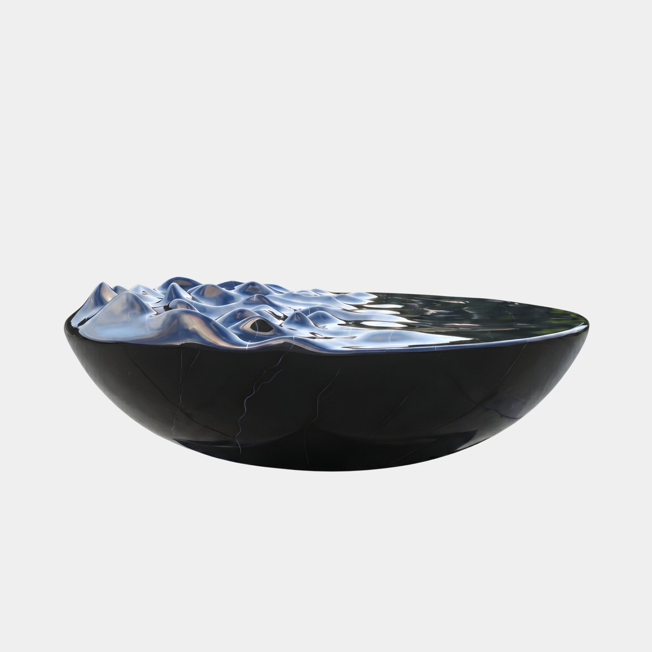 Denholm Black & Silver Bowl Sculpture - 120cm