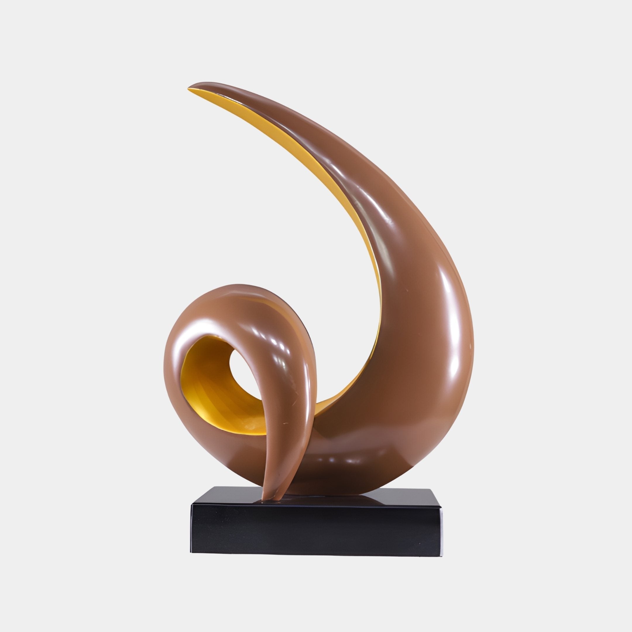 Fennick Brown Abstract Sculpture - 60cm