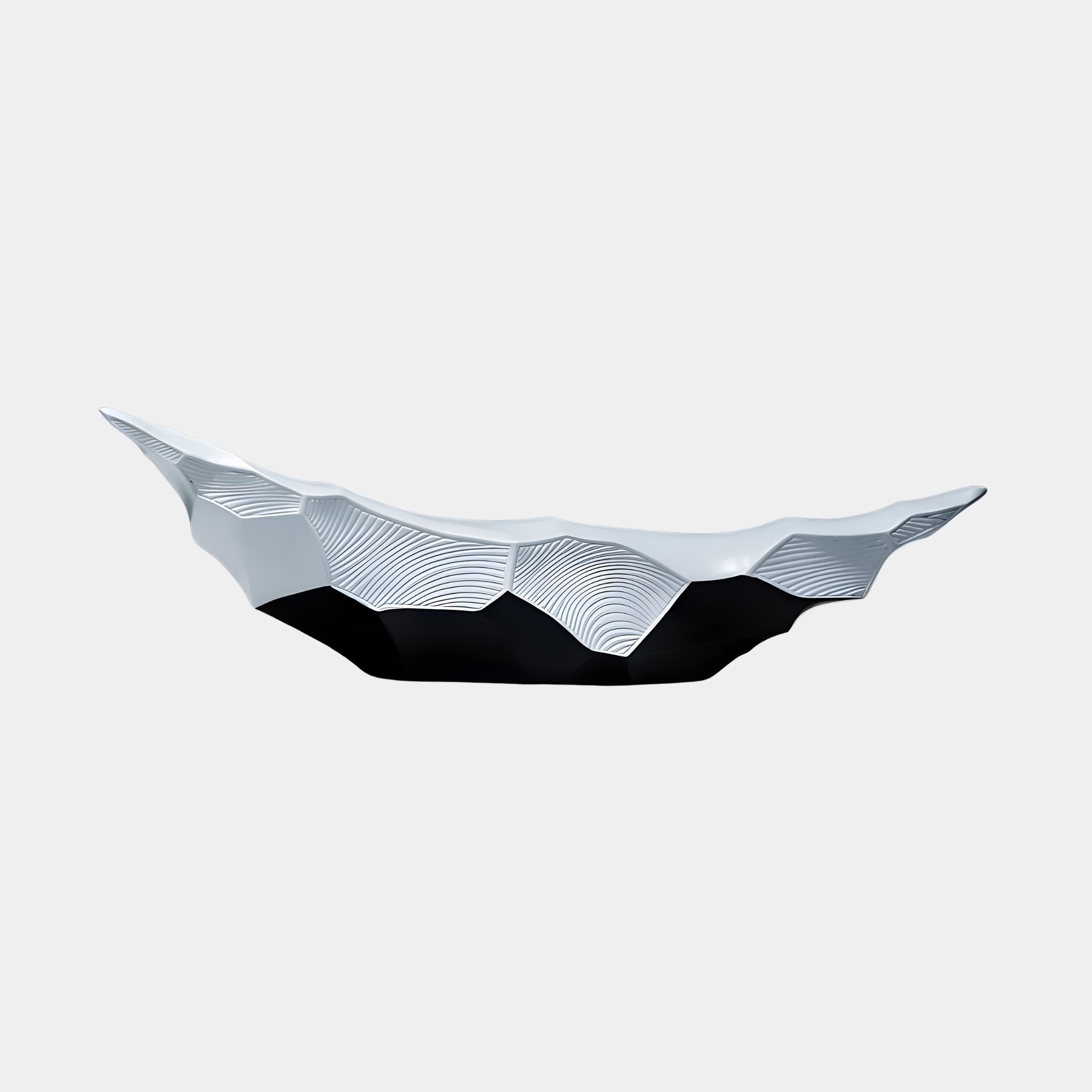 Skiff Black Boat Sculpture - 60cm