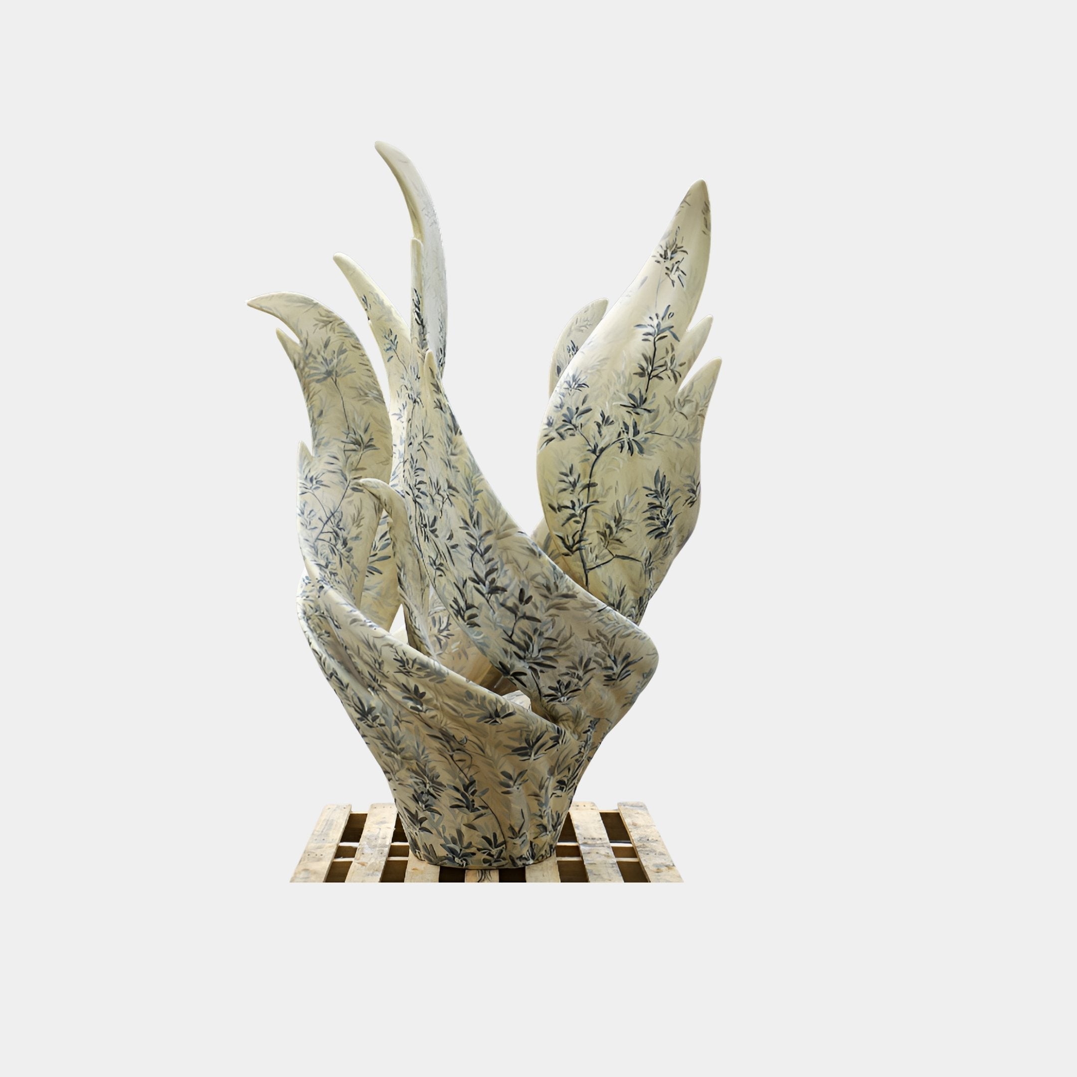 Octavian Gold Abstract Sculpture - 200cm
