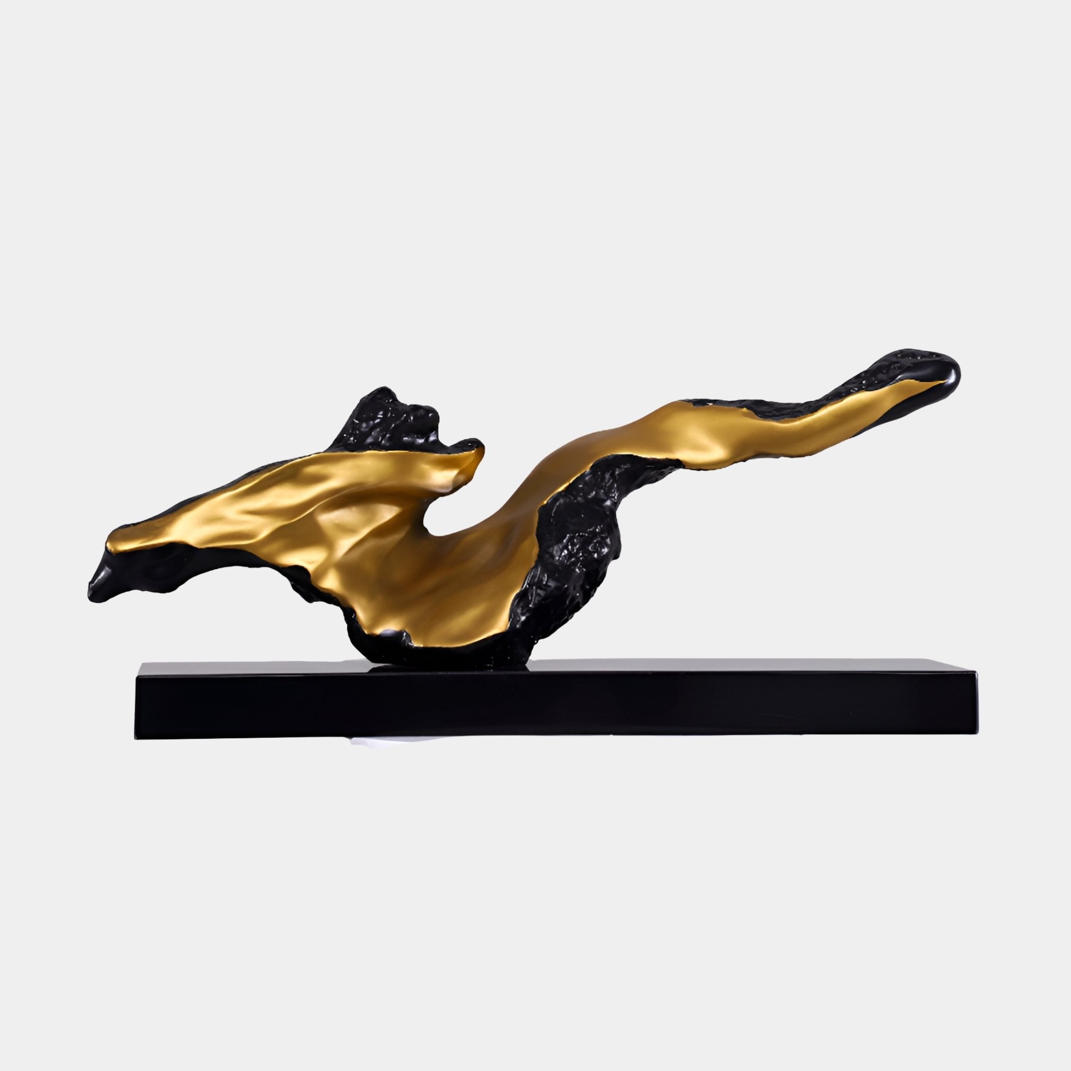 Kelby Gold & Black Abstract Sculpture - 72cm