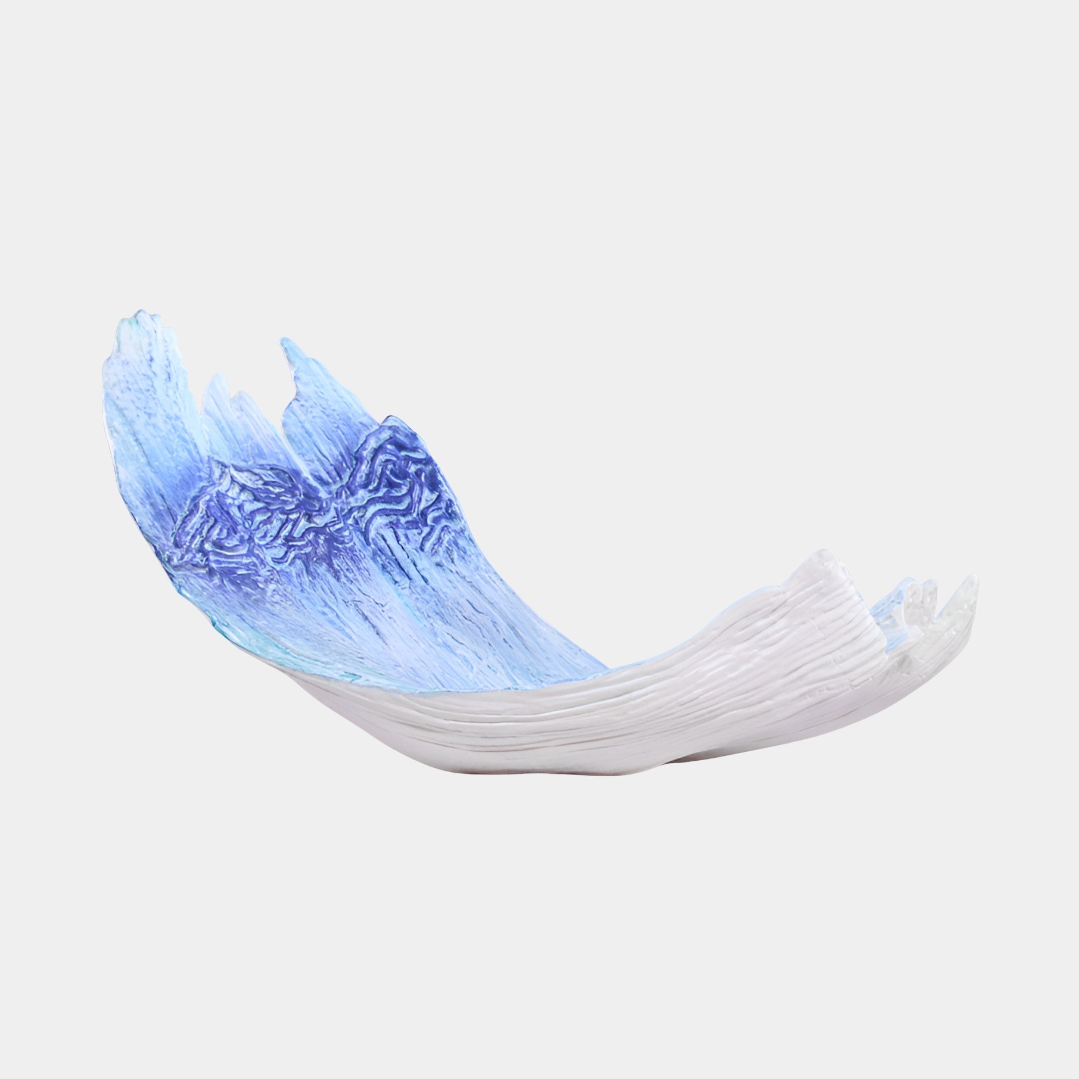 Trelawny Blue & White Organic Sculpture - 70cm