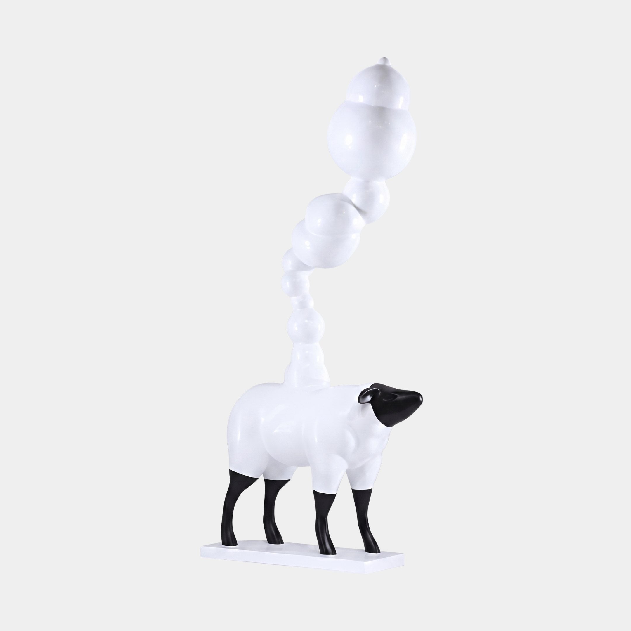 Sefthon White Sheep Sculpture - 143cm
