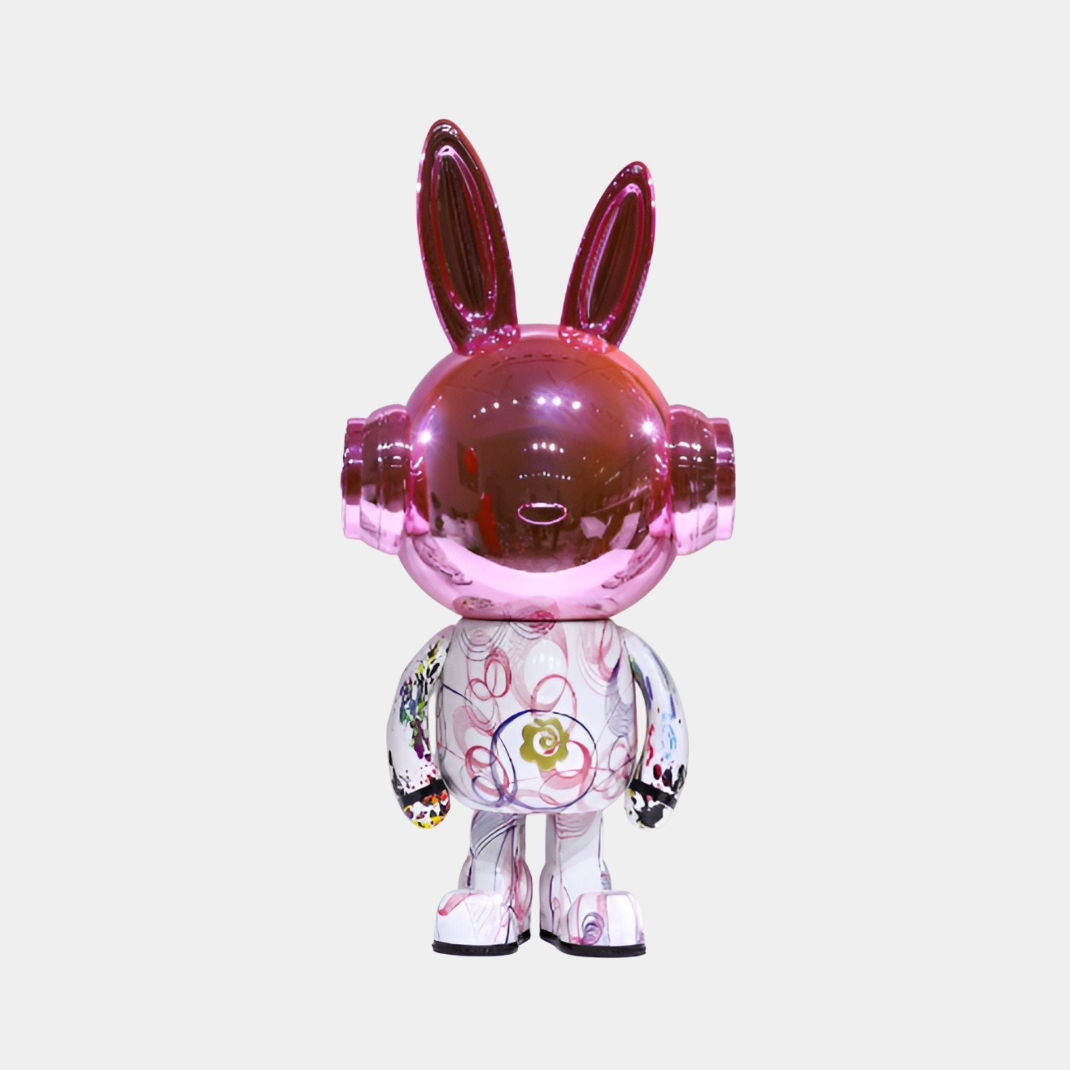 Brennan Pink & Red Rabbit Sculpture - 70cm
