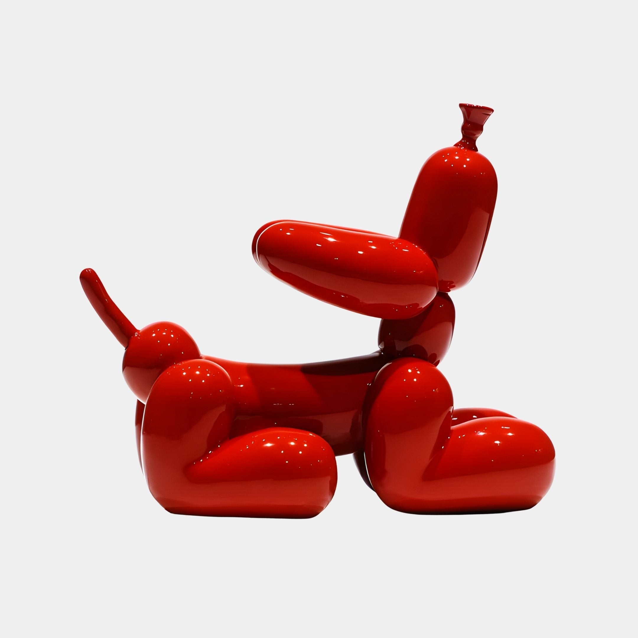 Twist Pup Red Dog Sculpture - 25cm