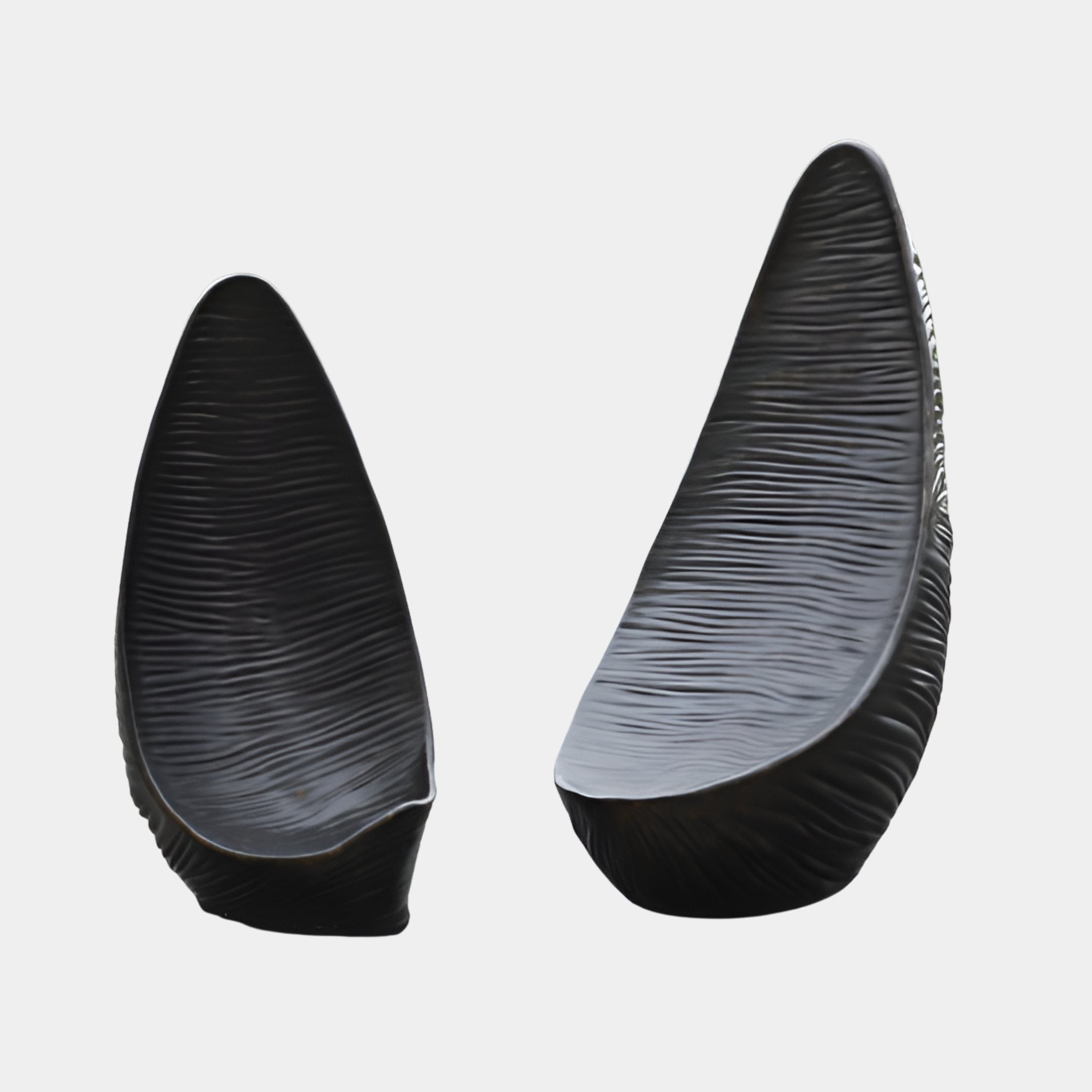 Elmswell Black Leaf Sculpture - 129cm