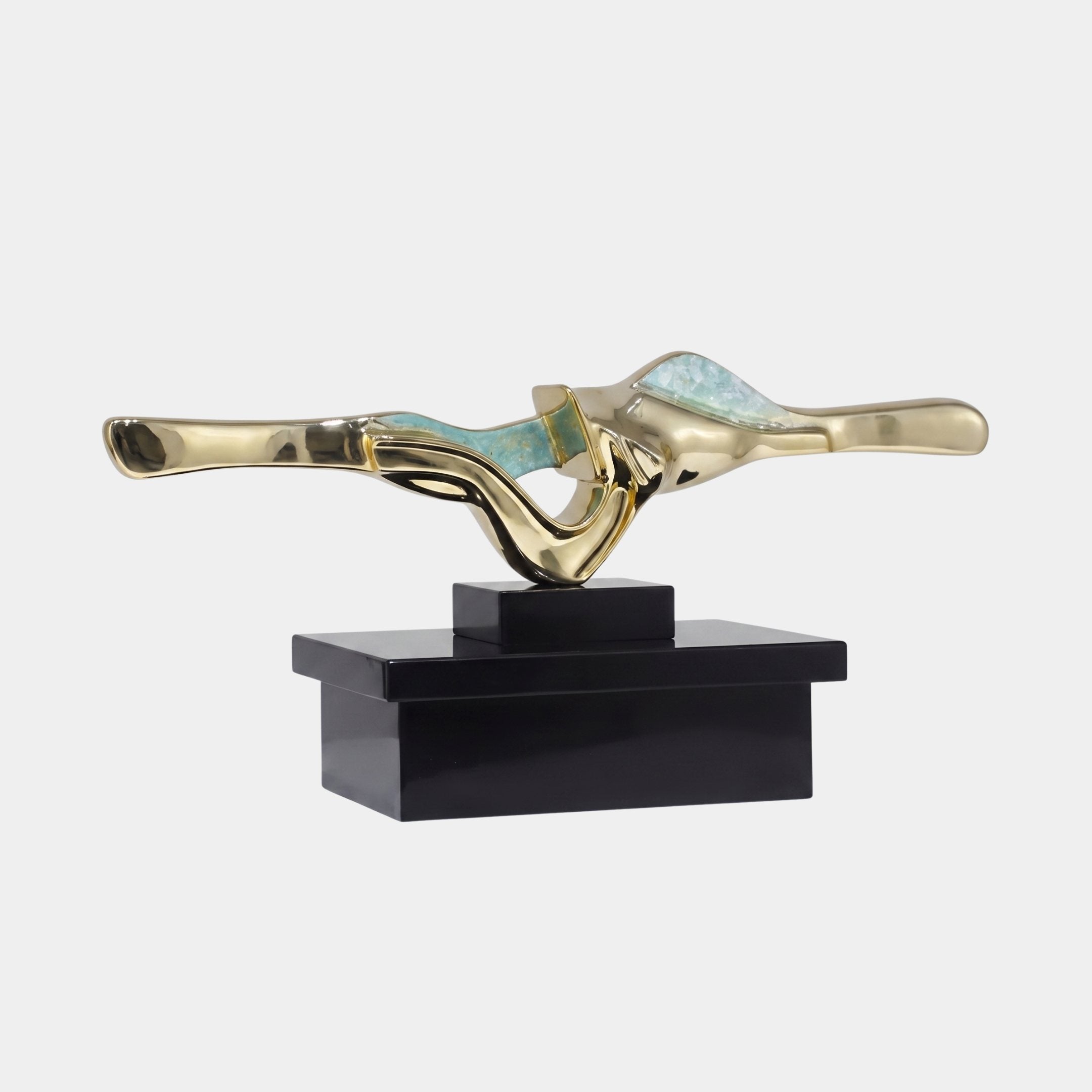 Frampton Gold Abstract Bird Sculpture - 75cm