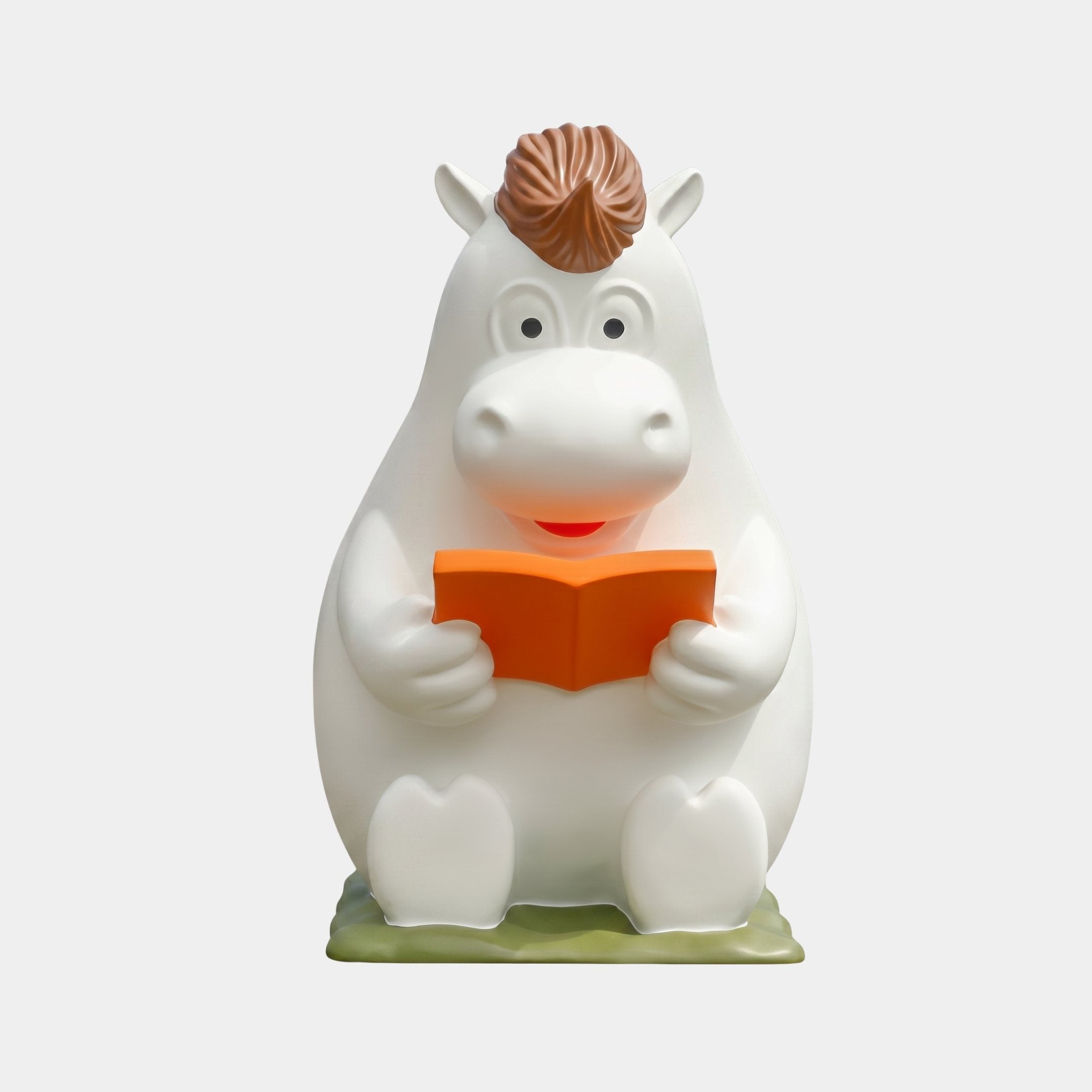 Selborne White & Orange Hippo Sculpture - 160cm