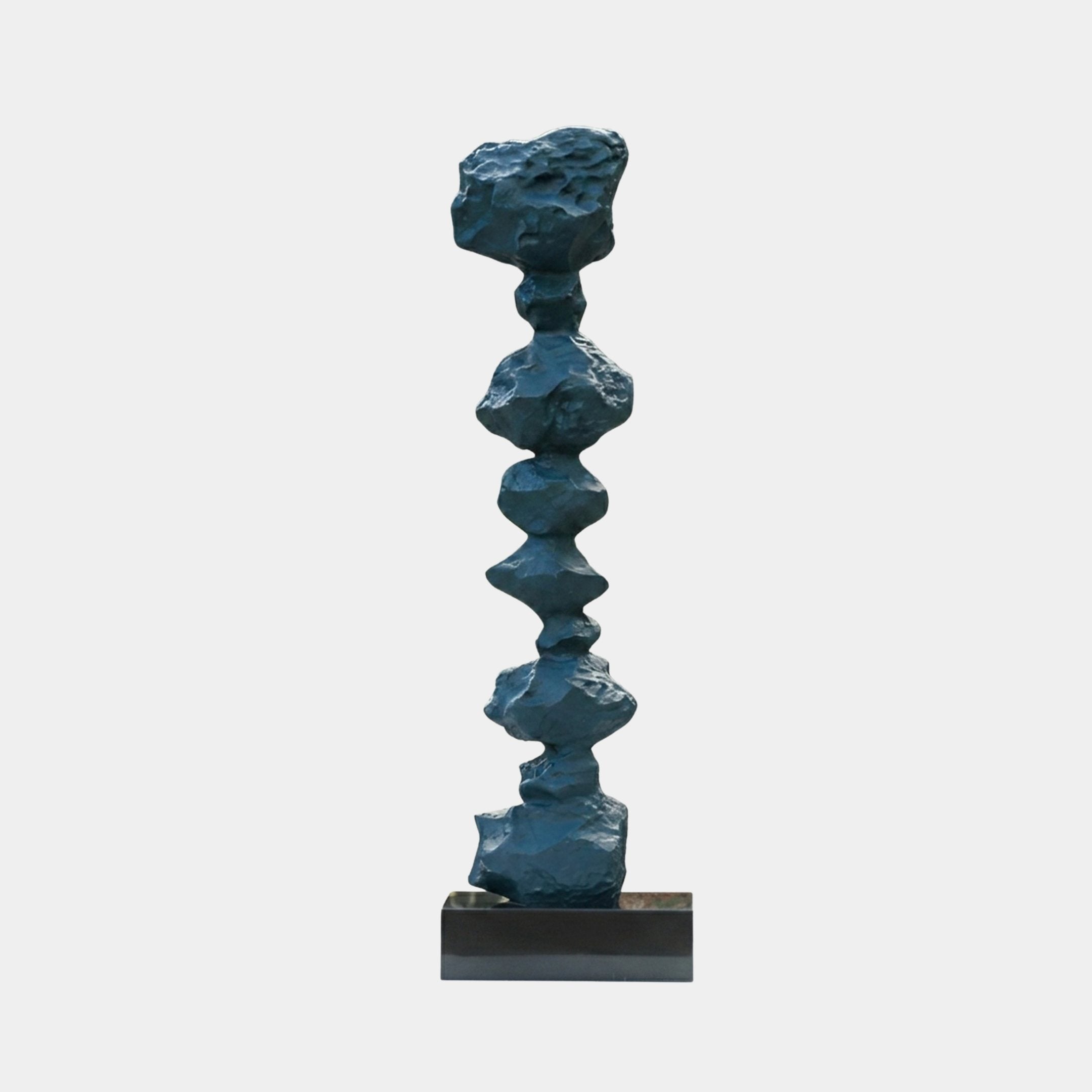 Denshaw Blue Stacked Pebble Sculpture - 155cm