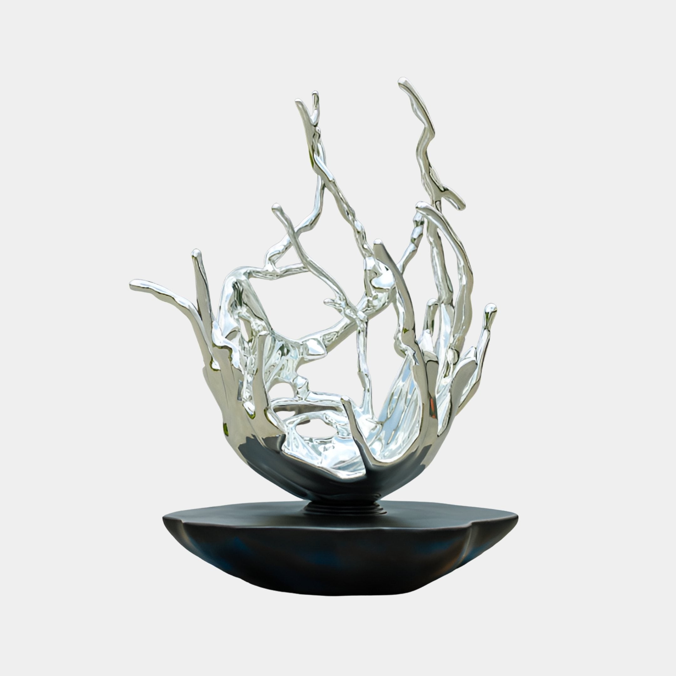 Larling Silver Water Splash Sculpture - 140cm