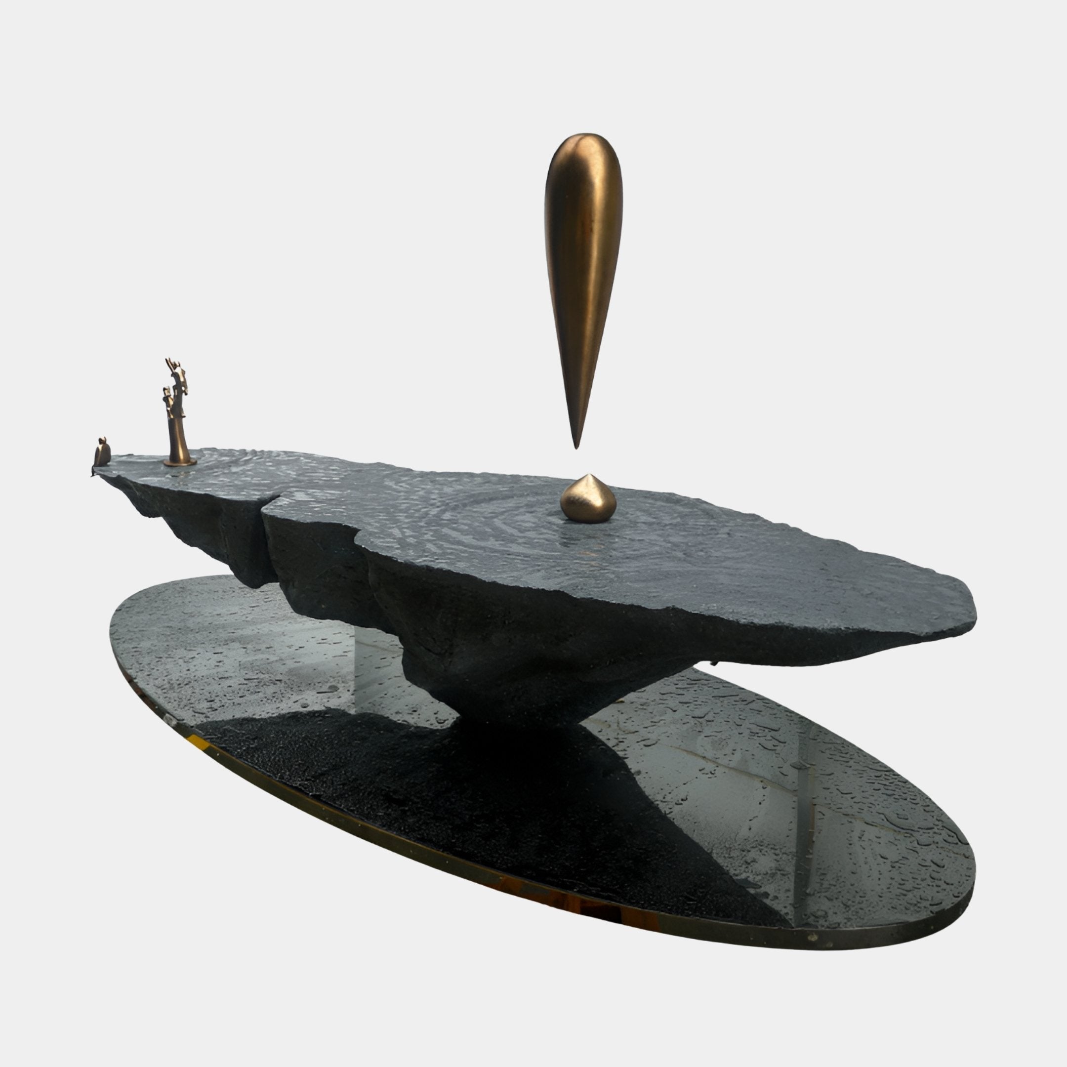 Aldbourne Black Boat Coffee Table - 304cm