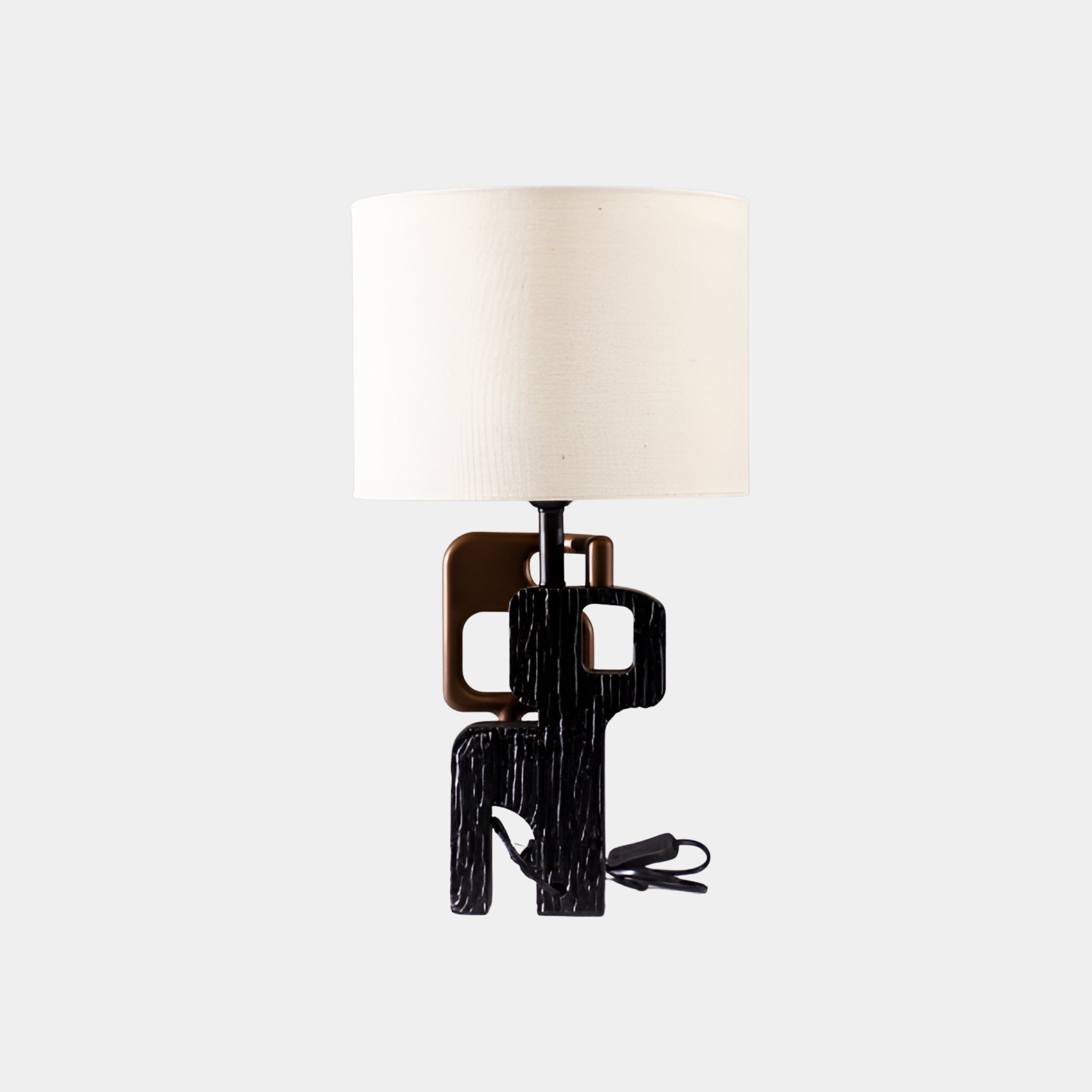 Wilmcote Black & Cream Figure Table Lamp - 54cm
