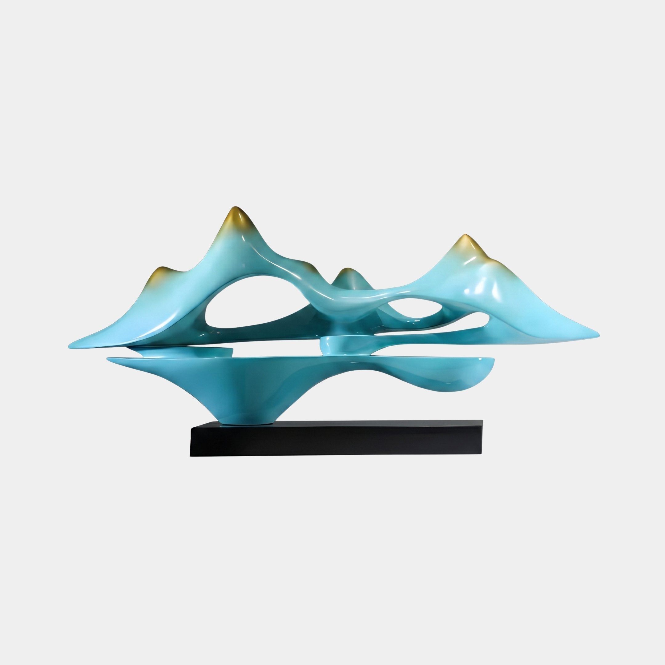 Crestline Blue & Gold Mountain Sculpture - 116cm